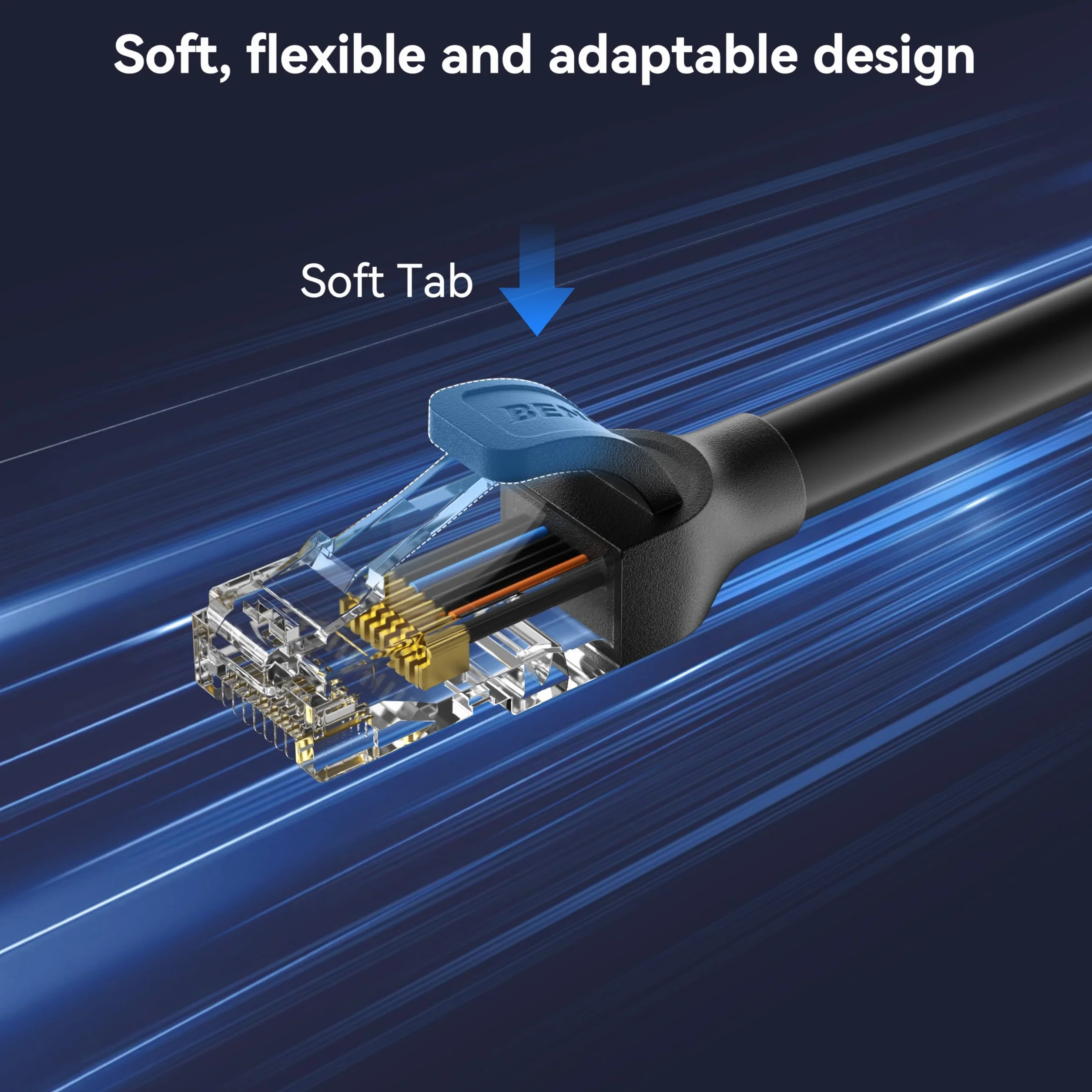 BENFEI Kabel Ethernet Cat 6 3 m 250 MHz 10 Gb/s LAN RJ45