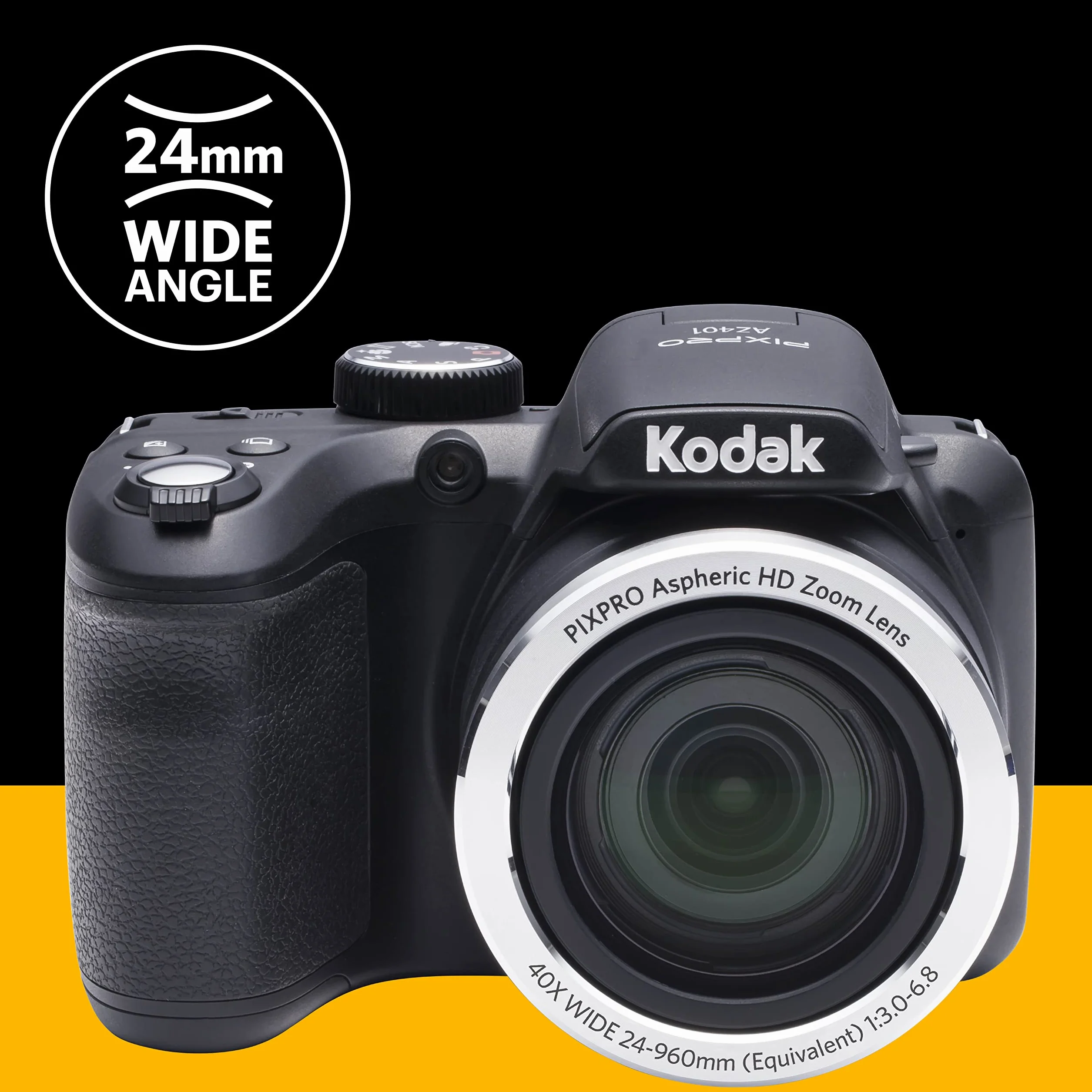 Kodak PIXPRO Astro Zoom AZ401-BK aparat cyfrowy 16 MP z 40-krotnym zoomem optycznym i 7.6 cm LCD (czarny)