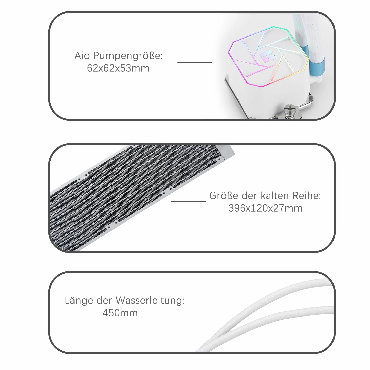 Thermalright Aqua Elite 360 biały V3 chłodzenie wodne CPU AIO 360mm ARGB 3x120mm AM5 AM4 LGA1851/1700/115X/1200