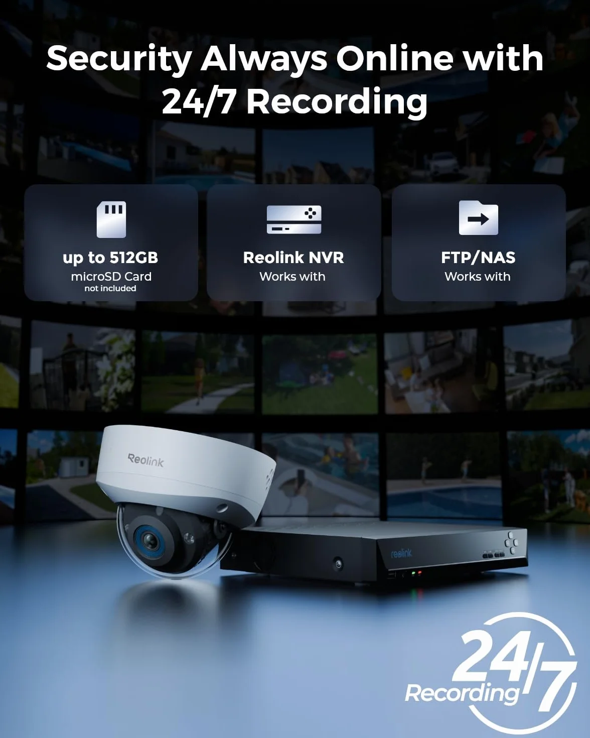 Reolink RLC-1240A 12MP PoE wandaloodporna kamera bezpieczeństwa, 145° szeroki kąt widzenia, kolorowy noktowizor