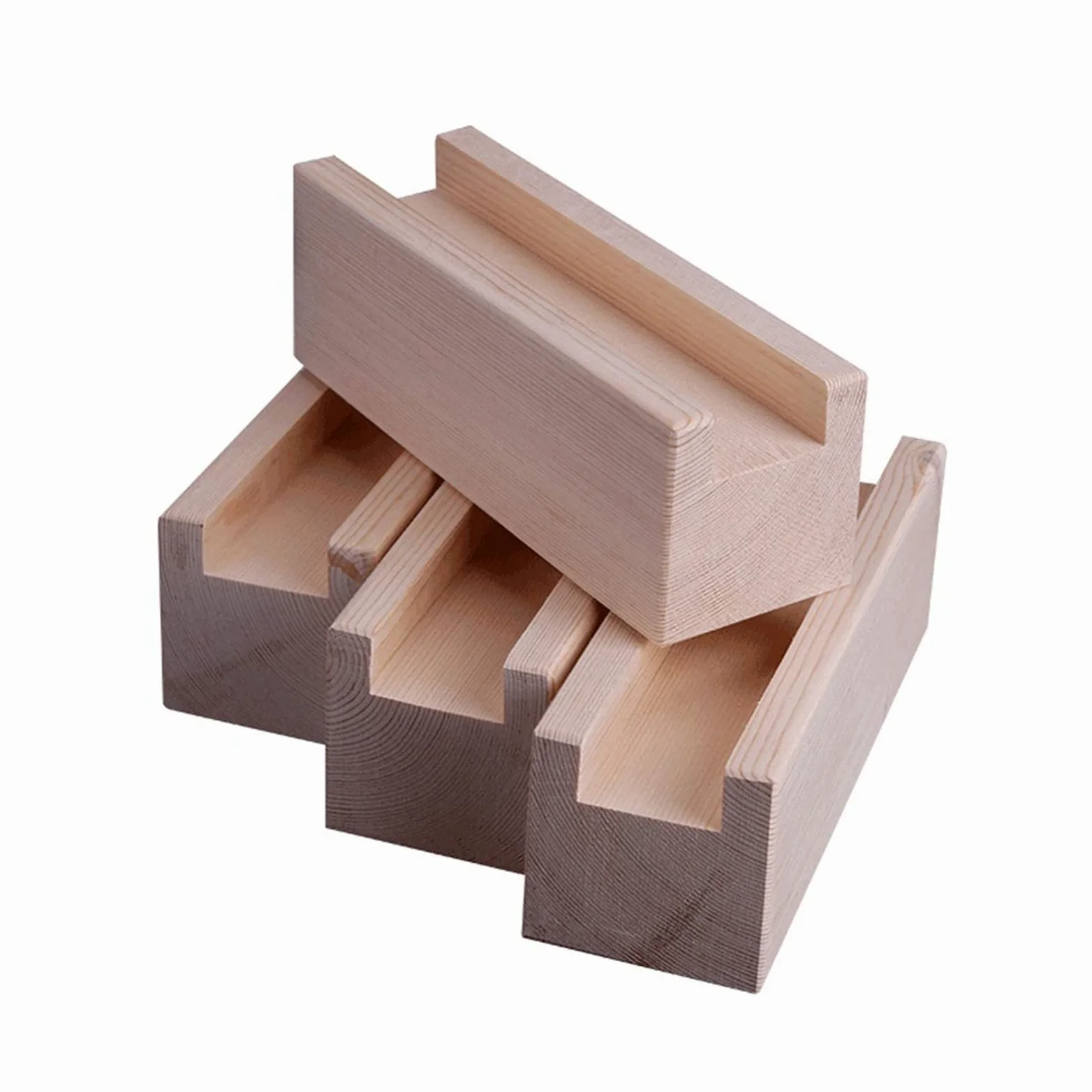 Zestaw 4 Drewniane Podnośniki Mebli Łóżko i Biurko Windy Regulowana Wysokość Podnośniki Meblowe na Stoły Sofy i Krzesła (rozmiar: 10x3x10cm)