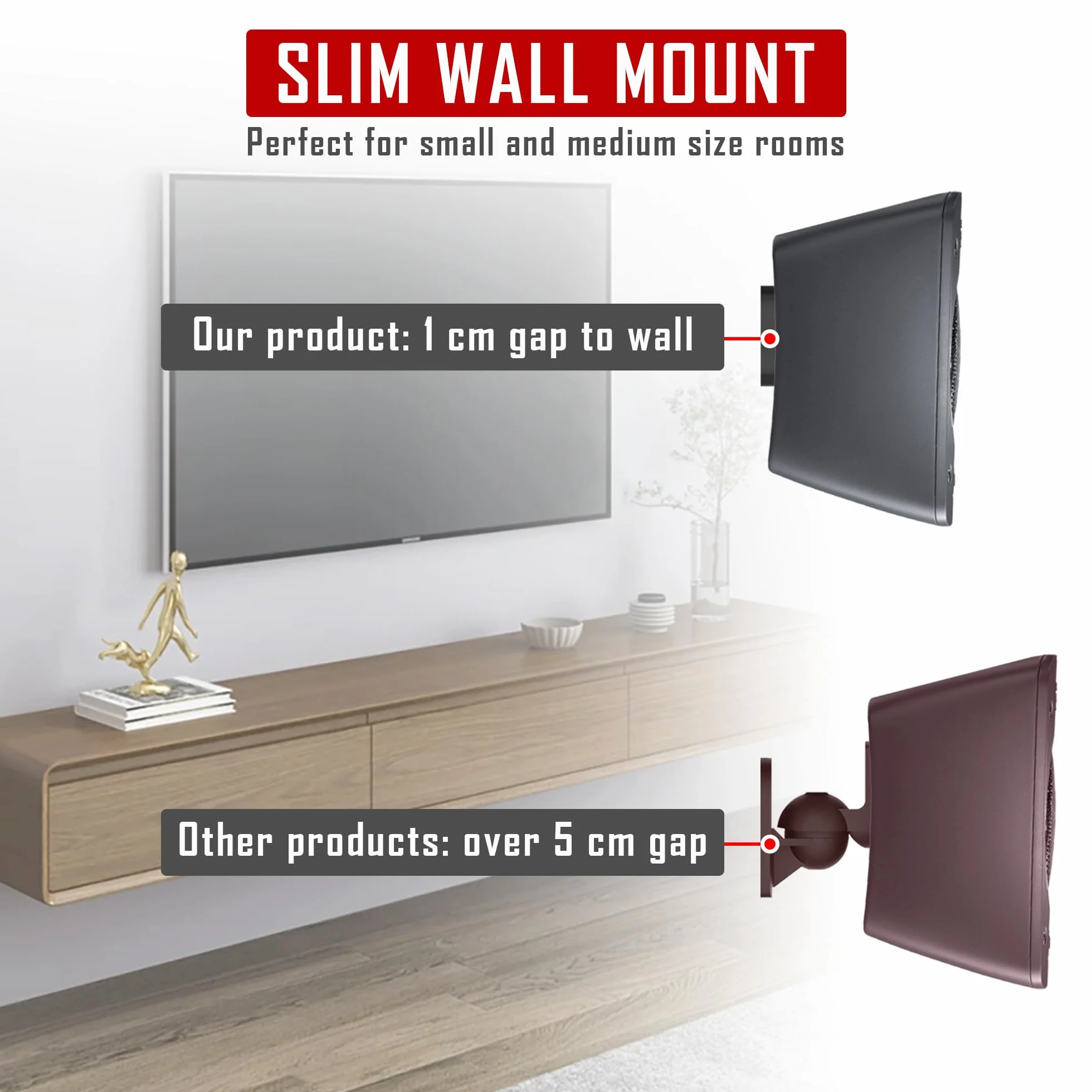 Uniwersalne wsporniki głośnikowe do montażu ściennego Logitech Z906 Panasonic Bose Sonos Yamaha Samsung Sony Klipsch