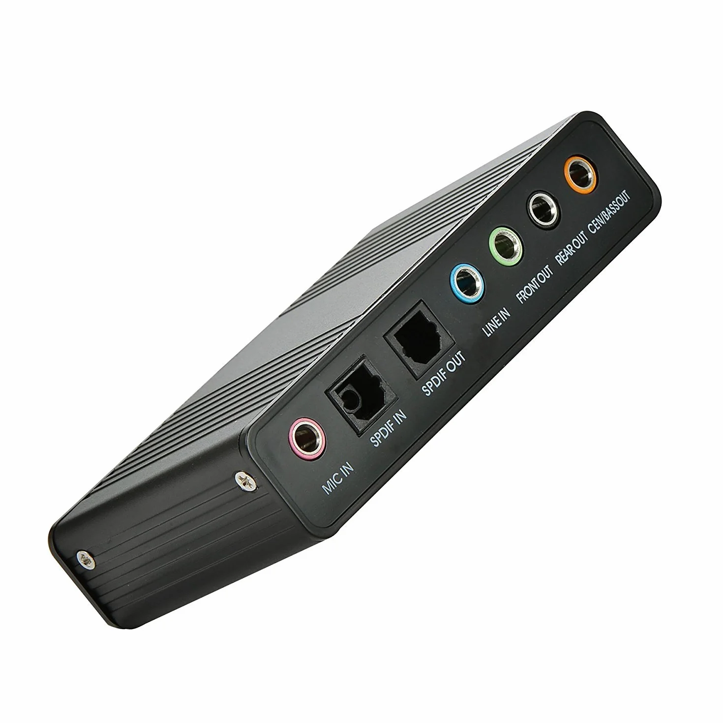 Zewnętrzna karta dźwiękowa USB 2.0 6-kanałowa 5.1 S/PDIF optyczny do laptopa PC Windows 10/8/7/XP czarny