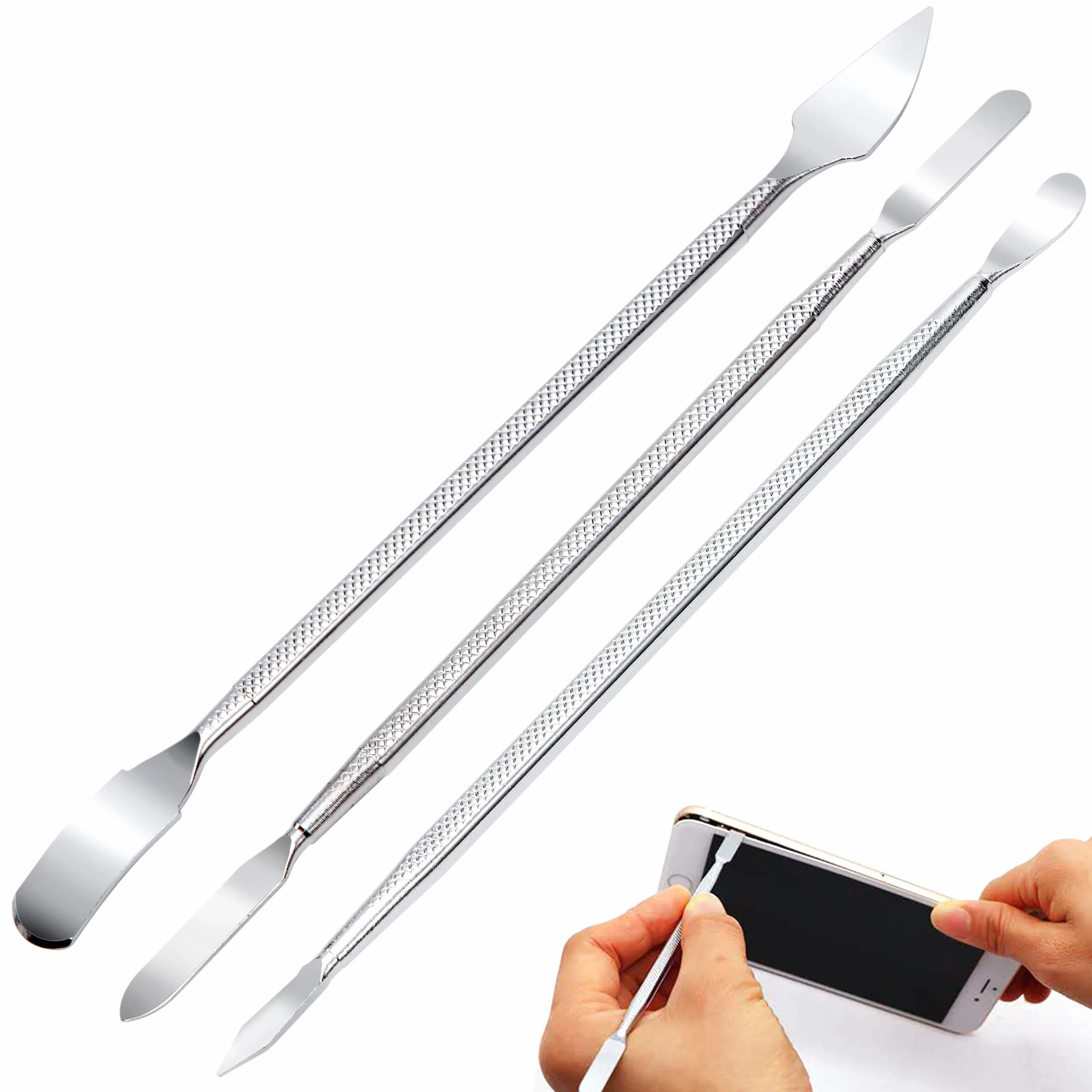 Metalowy otwieracz Spudger, narzędzie do naprawy, dwustronny zestaw do demontażu dla iPad, tablety, laptopy, telefony