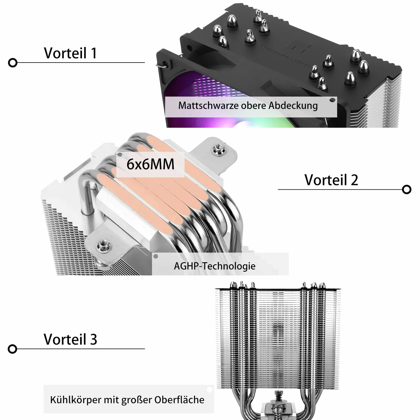 Thermalright Burst Assassin 120 SE ARGB chłodzenie procesora 6 rurek ciepła 120mm wentylator PWM 148mm AMD AM4 AM5 Intel LGA1851/1700/115x/1200
