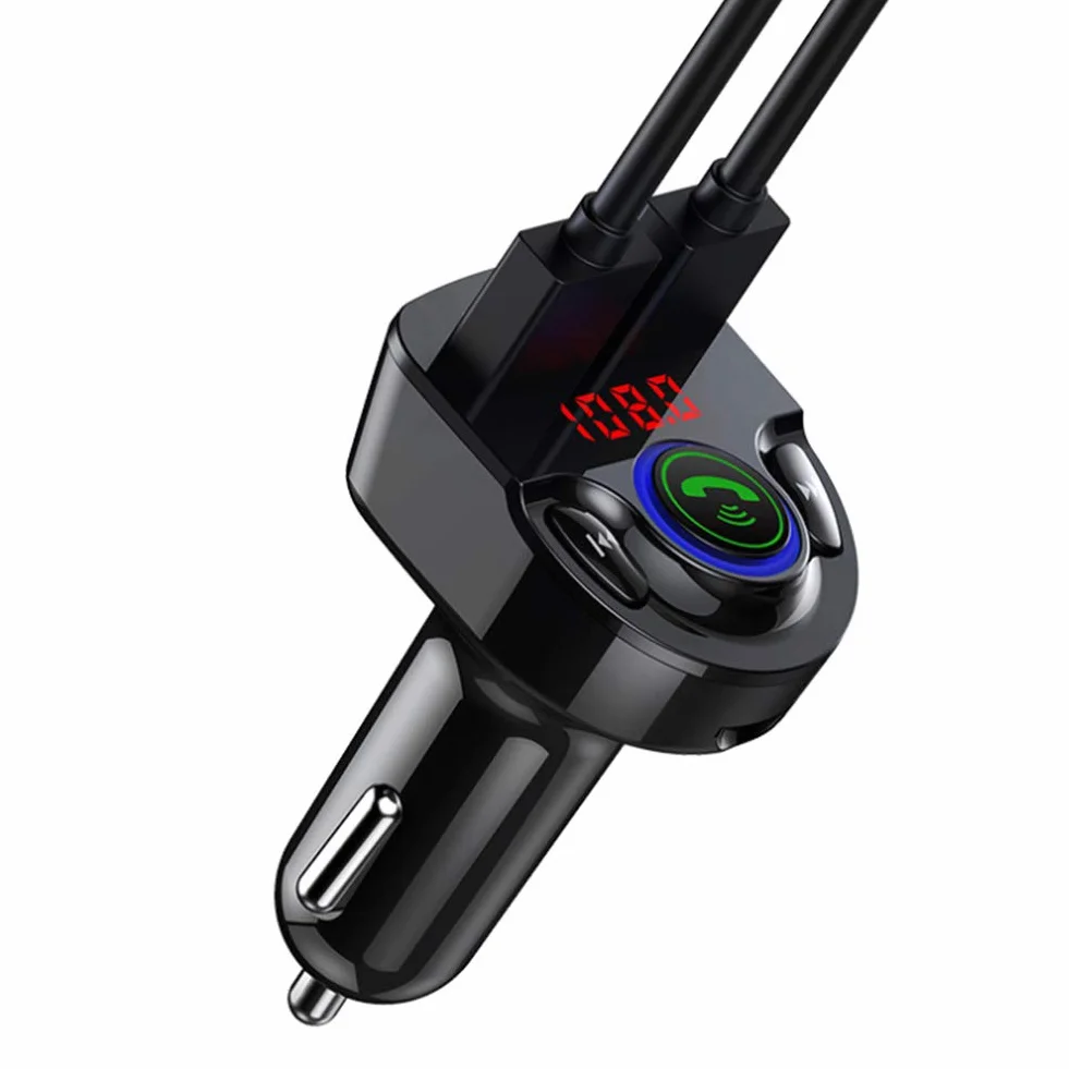 Samochodowy nadajnik FM Bluetooth G32 12-24V Adapter samochodowy Bluetooth Odtwarzacz MP3 Zestaw głośnomówiący FM Karta pamięci A2DP Akcesorium samochodowe Podwójny port USB (czarny)