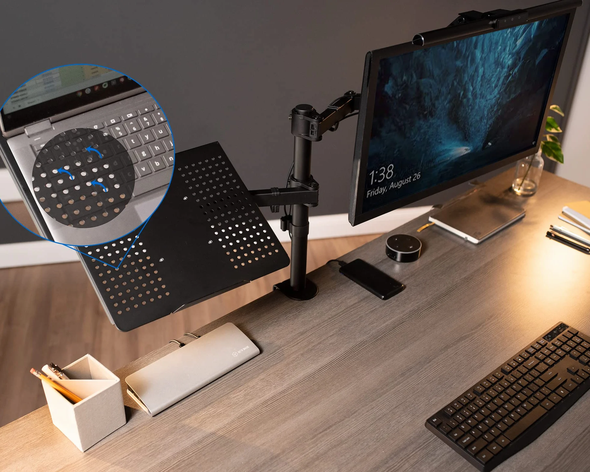VIVO regulowany stojak monitorowy 13-32 cali do laptopów 17 cali STAND-V002C
