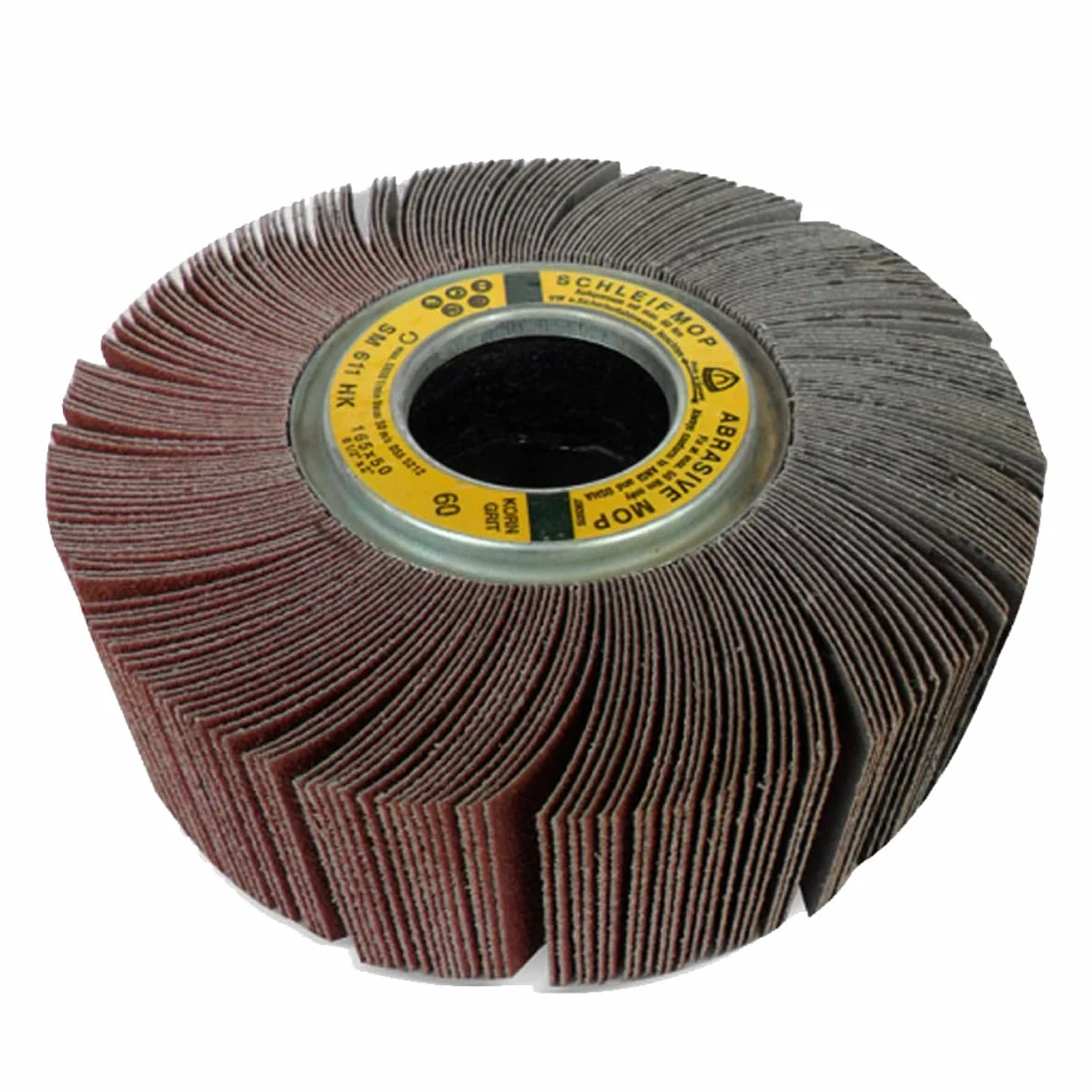 1 szt. 165 mm włókninowa tarcza polerska do stali nierdzewnej i metalu - ściernica listkowa z płótna ściernego o gradacji 60/80(80grit)