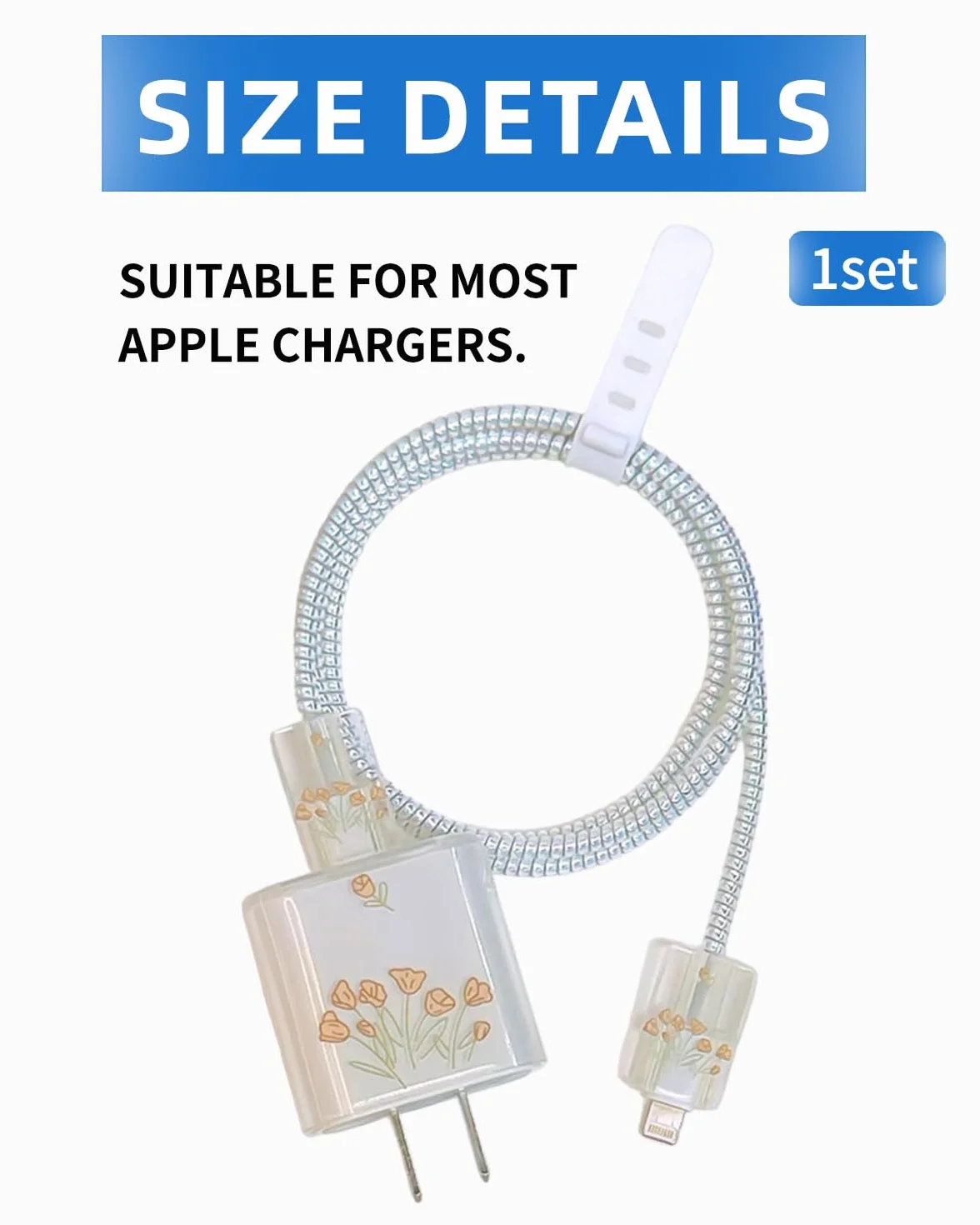 Etui ochronne na ładowarkę silikonowe do iPhone'a USB odporne na gryzienie
