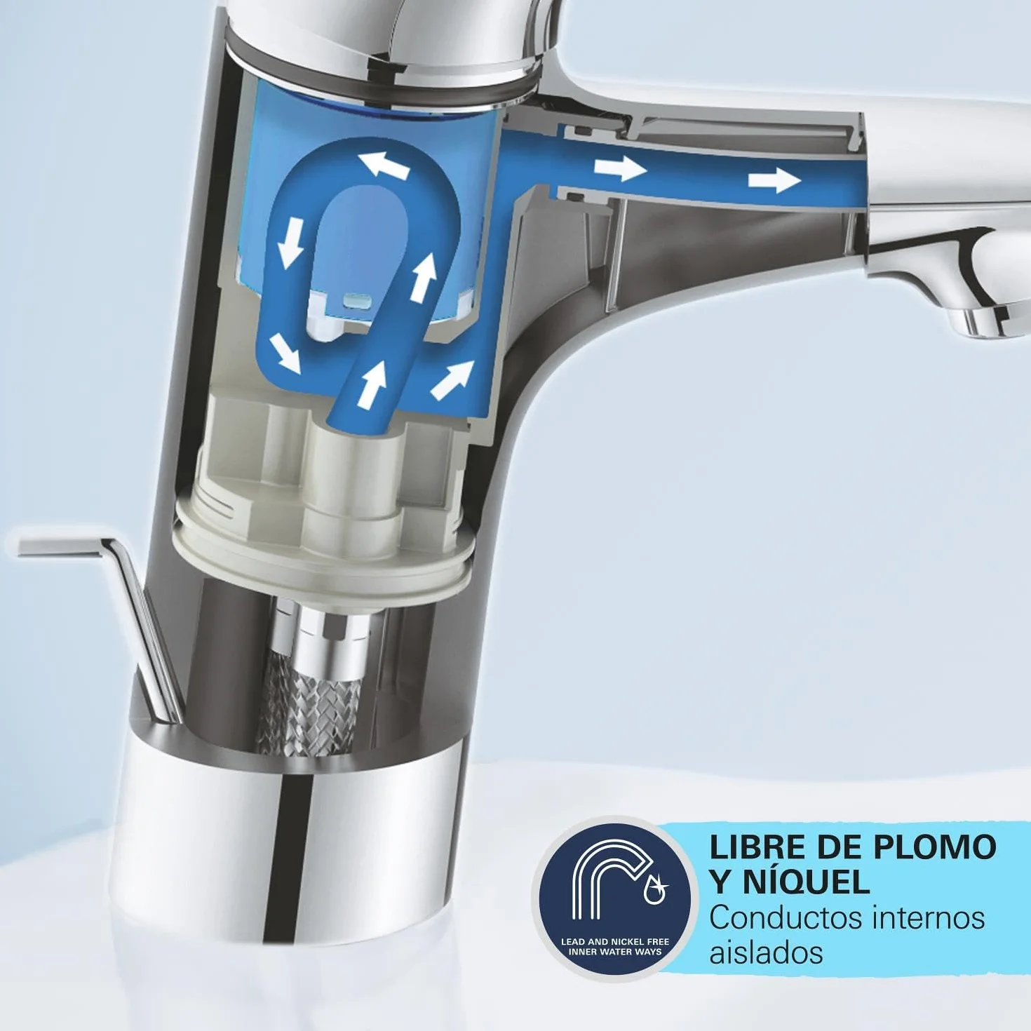 GROHE Swift 24318001 armatura umywalkowa (oszczędność wody, wysokość ~ 16 cm, w zestawie narzędzie montażowe, odpływ Push-Open), chrom