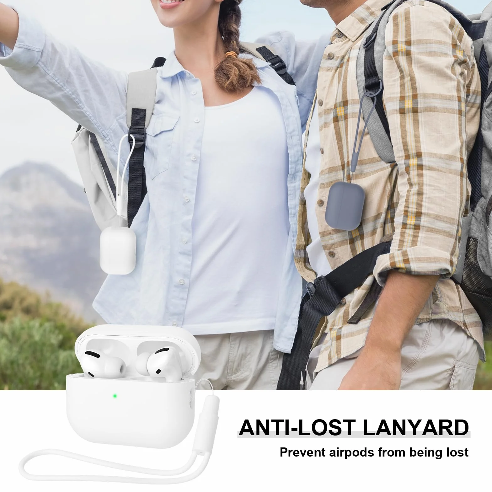 Etui kompatybilne z Airpods Pro 2 generacji 2022, ultra cienkie, silikonowe, odporne na uderzenia, miękkie etui ochronne do Airpods Pro 2, pełna ochrona do Airpods Pro 2 (białe)