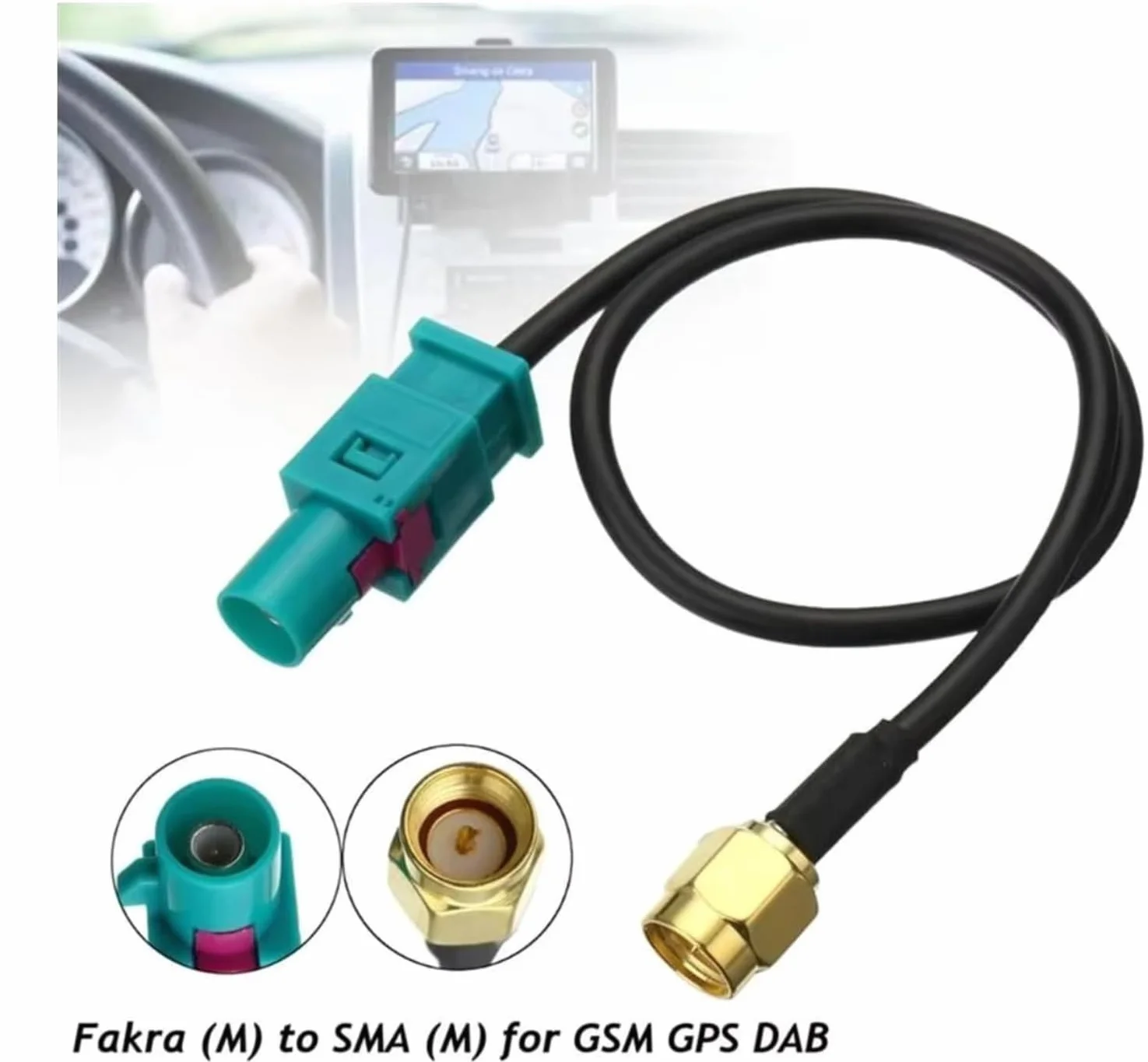 Samochodowa antena GPS 15 cm Fakra Z męski na SMA męski Kabel RG174 do radia samochodowego 4G LTE