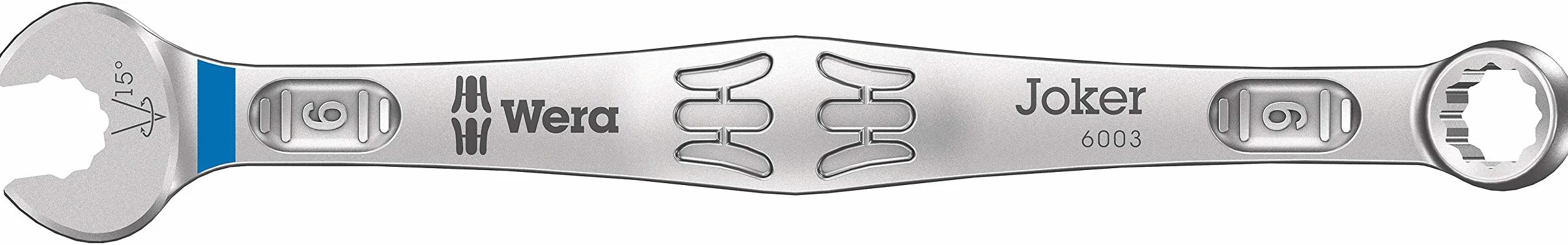 Wera 6003 Joker 15 Set 1 Zestaw Kluczy Płasko-Oczkowych, Srebrny/Czarny, 15-częściowy