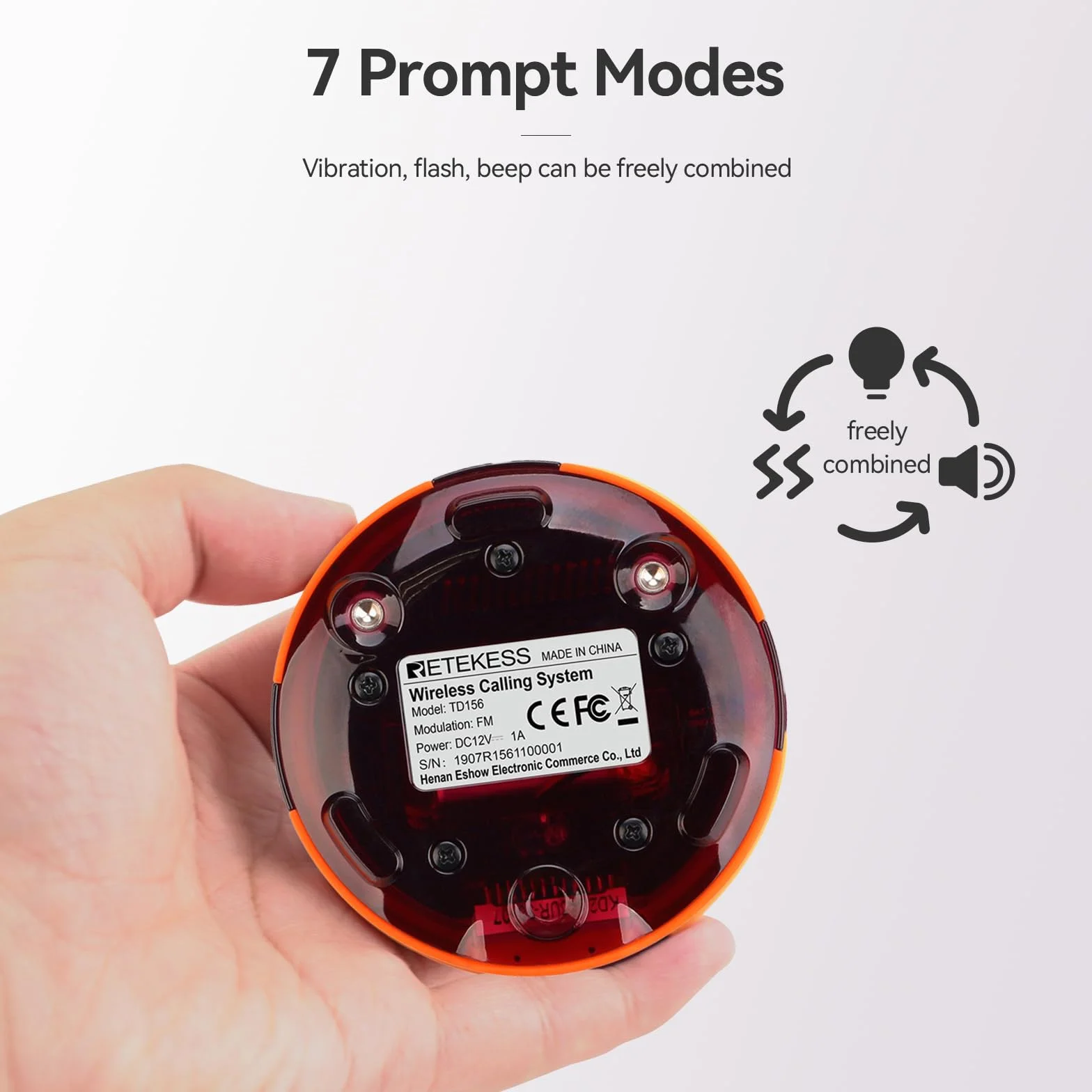 Retekess TD156 Bezprzewodowy System Przywoławczy, 10 Pager, 800M Zasięg, IP66 Wodoodporny