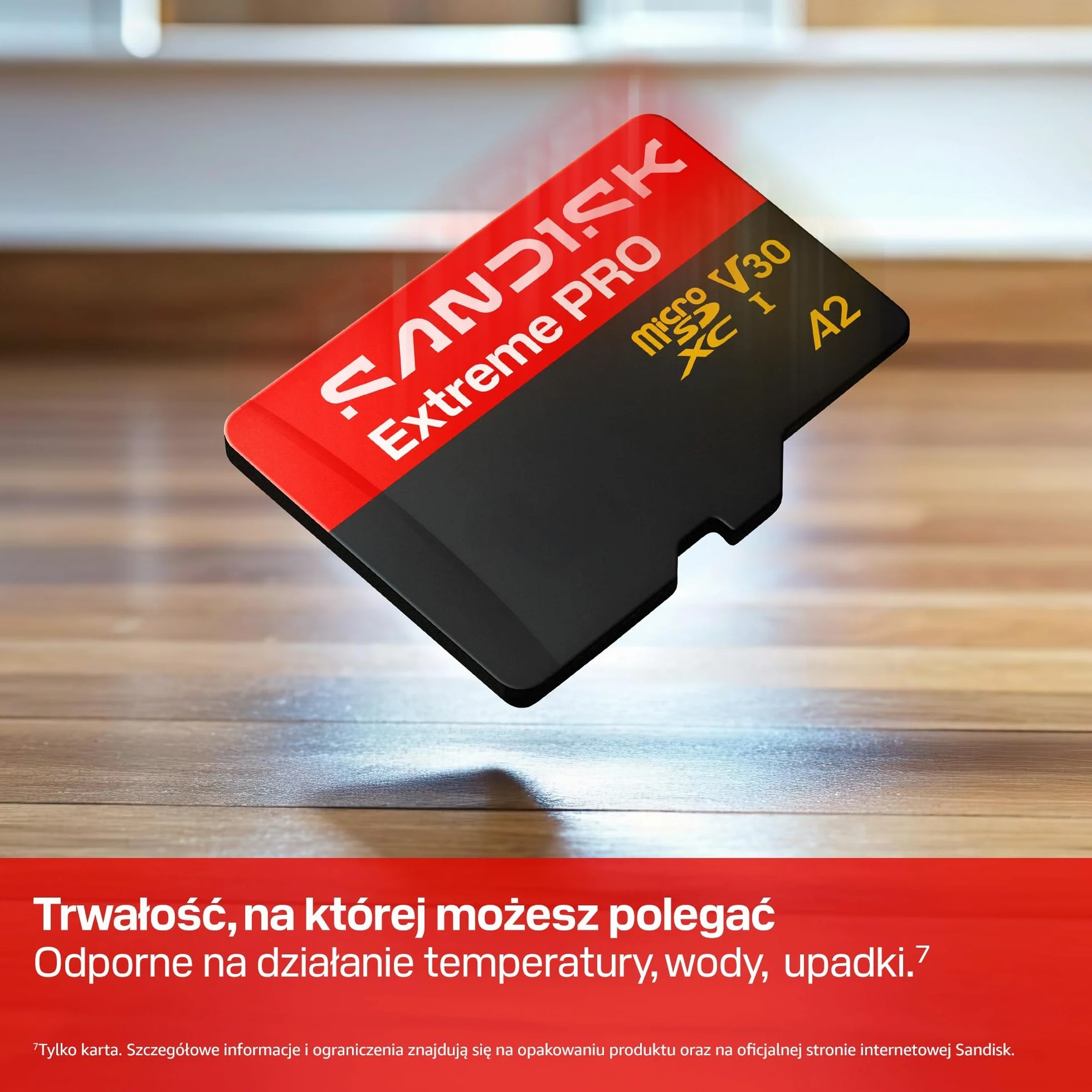 SANDISK Extreme PRO microSD Karta UHS-I + SD Adapter, 256 GB (prędkość odczytu do 250 MB/s i prędkość zapisu do 170MB/s, 5K, 3K, 4K UHD, C10, V30, U3, A2)