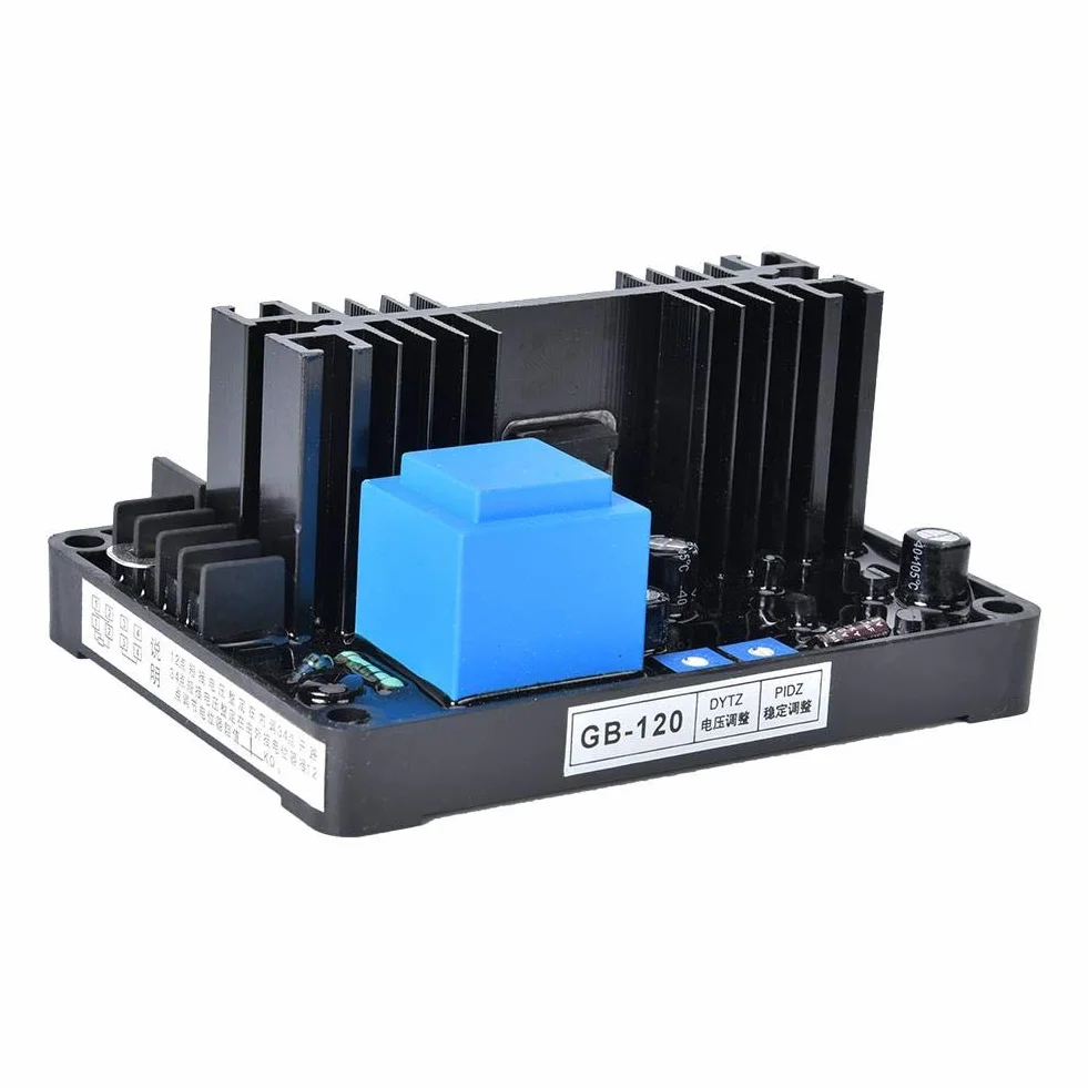 Regulator napięcia, automatyczny regulator napięcia AVR 15A GB-120 380/400 VAC do 3-fazowego generatora szczotek węglowych ze schematem połączeń