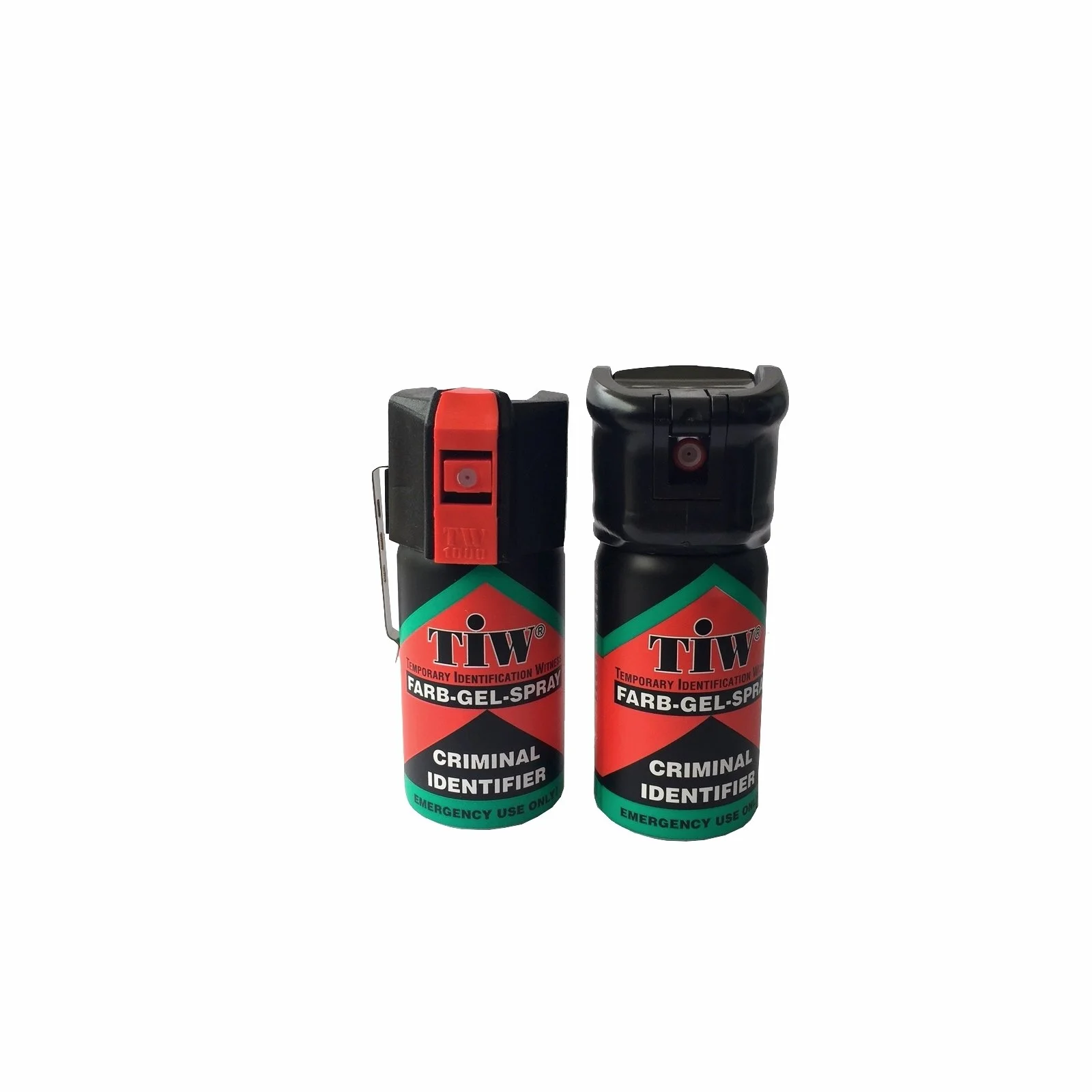 TIW Defence Farb-Gel Spray 40 ml zawór bezpieczeństwa lub klips do paska wersja