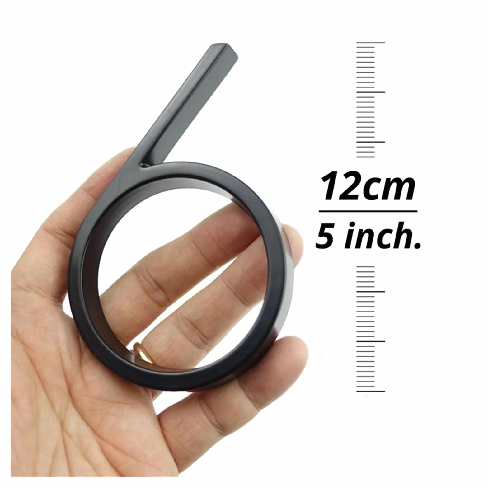 Pływający numer domu，Metalowy numer ulicy， Tabliczka z numerem domu 125 mm Pływająca zewnętrzna tabliczka z numerem domu 5 cali Litery na drzwi Metalowa tabliczka z adresem Tabliczka na drzwi zewnętrz