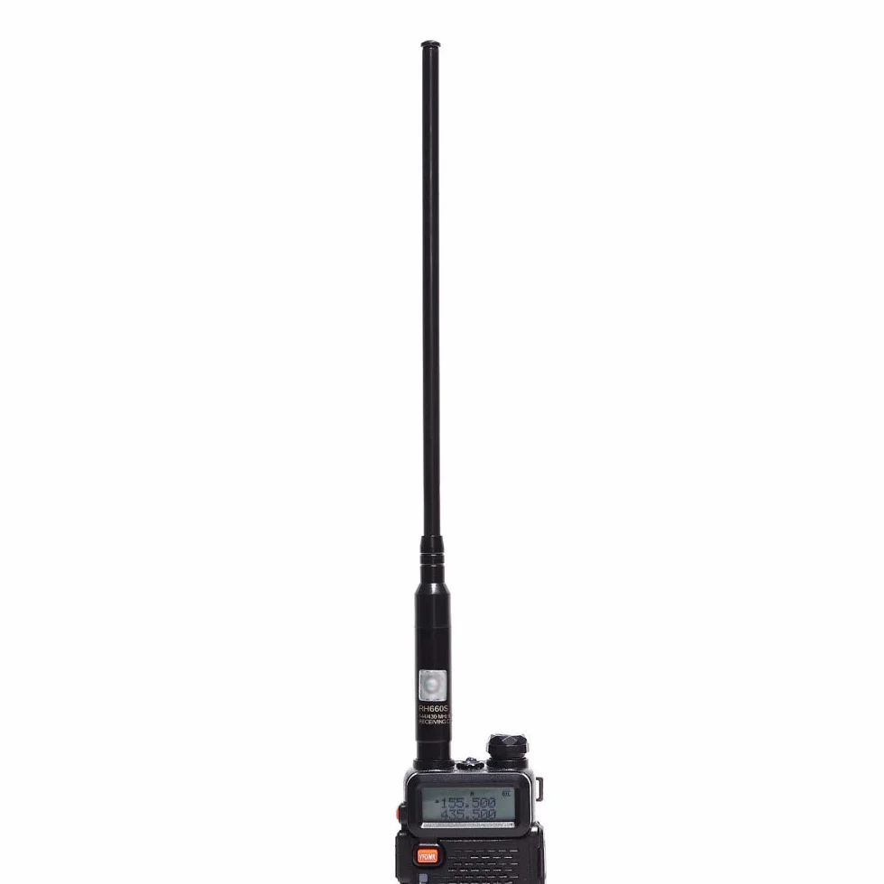 RH-660S antena SMA teleskopowa z mocowaniem żeńskim SMA-F 144 / 430MHz dwupasmowa do radiostacji Kenwood Baofeng Puxing Walkie Talkie
