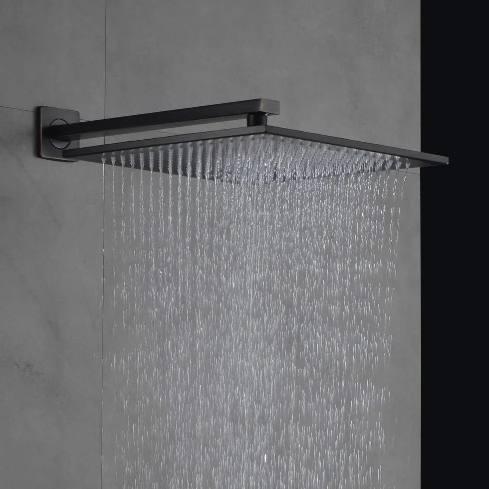 Bateria łazienkowa z deszczownicą w kolorze czarnym, brązowa, do wanny, montowana na ścianie, bateria prysznicowa, bateria natryskowa, zestaw prysznicowy 12 cali,8 Inch Shower Set