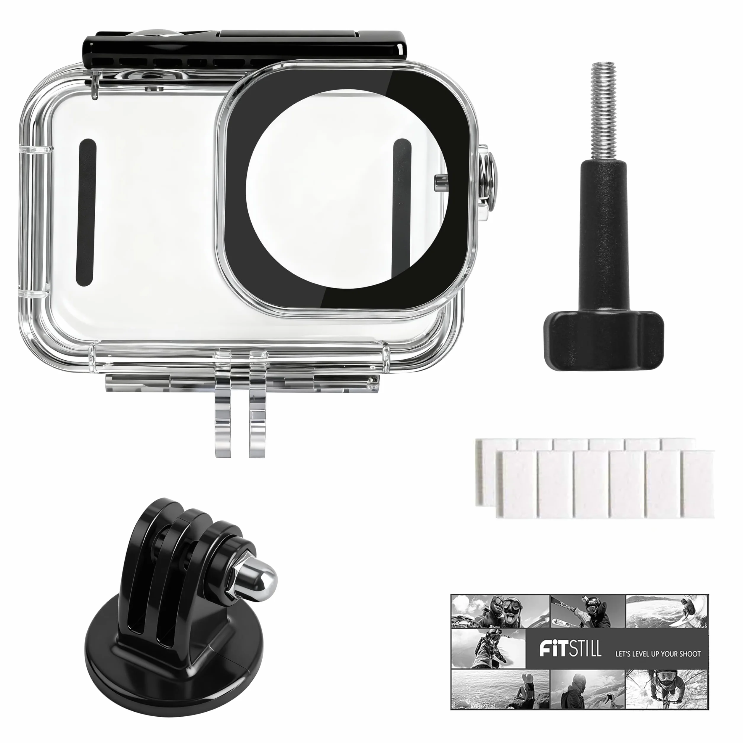 FitStill Wodoodporna obudowa do nurkowania DJI OSMO Action 6 60M powłoka podwodna z adapterem 1/4
