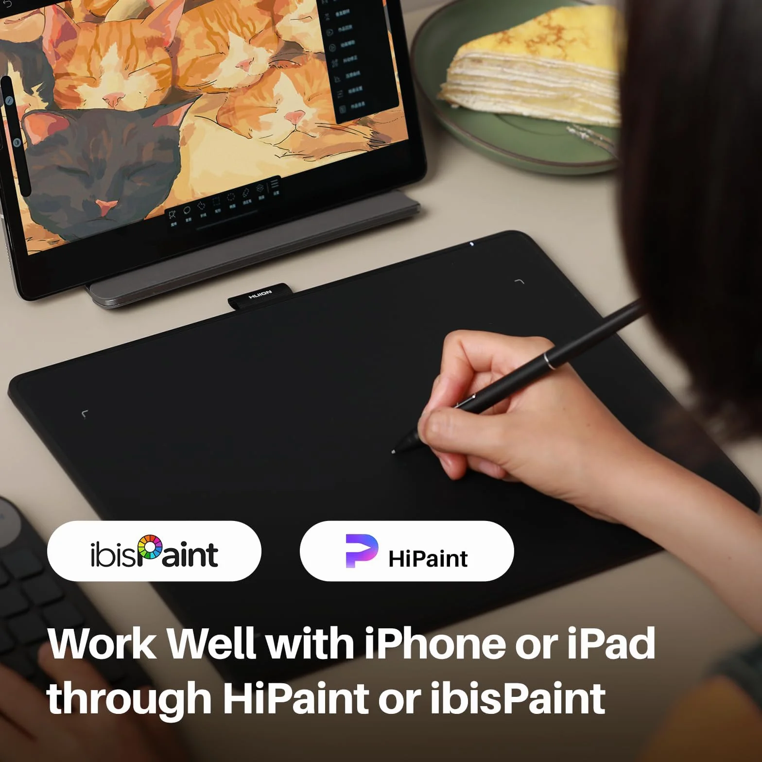 HUION Inspiroy Frego M Tablet graficzny Bluetooth PenTech 3.0+ do rysowania 10 x 6,25 cala Czarny