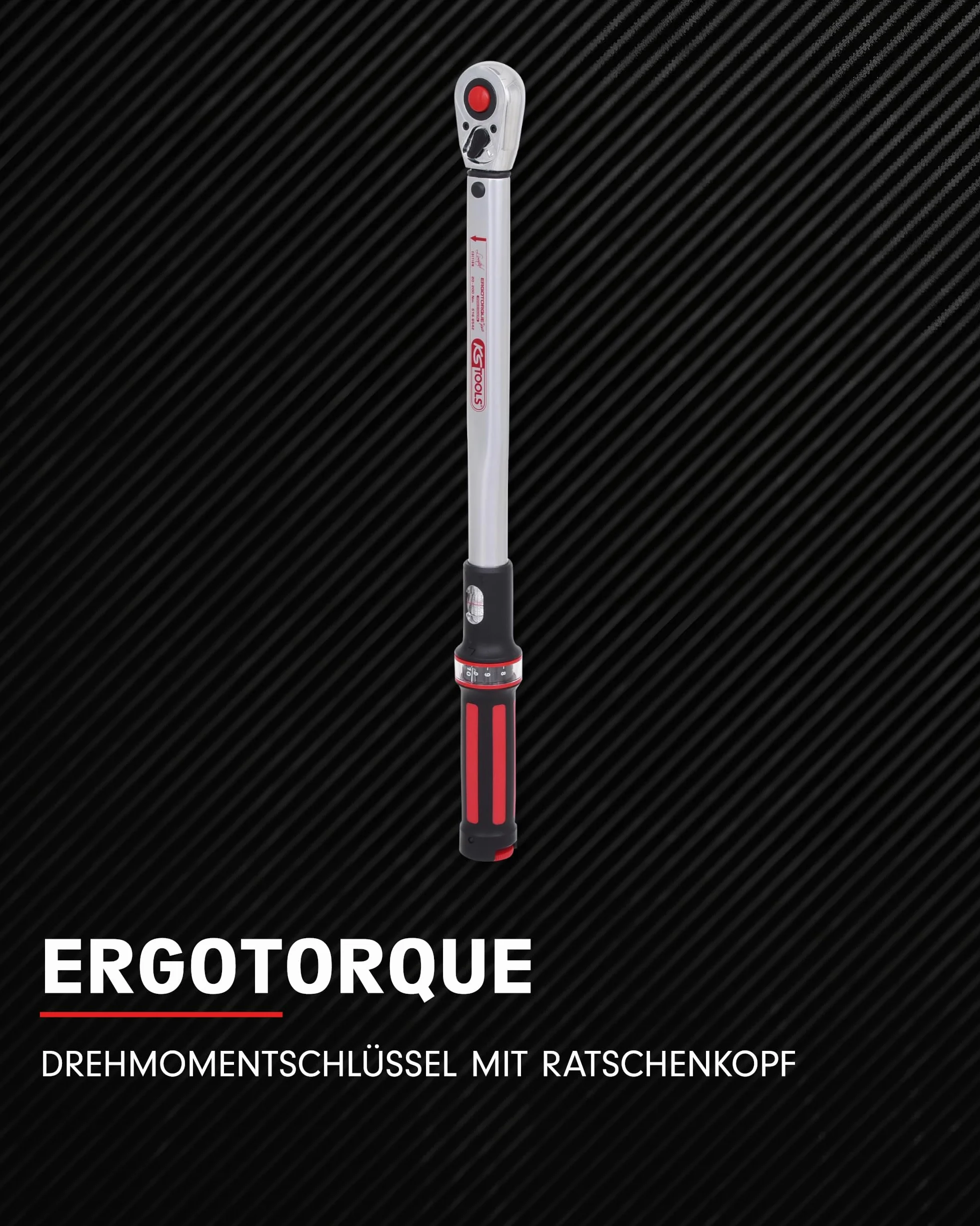 KS Tools 516.6542 ERGOTORQUE®precision Klucz dynamometrz przelacz glow grzechotk 40-200Nm, 1/2"