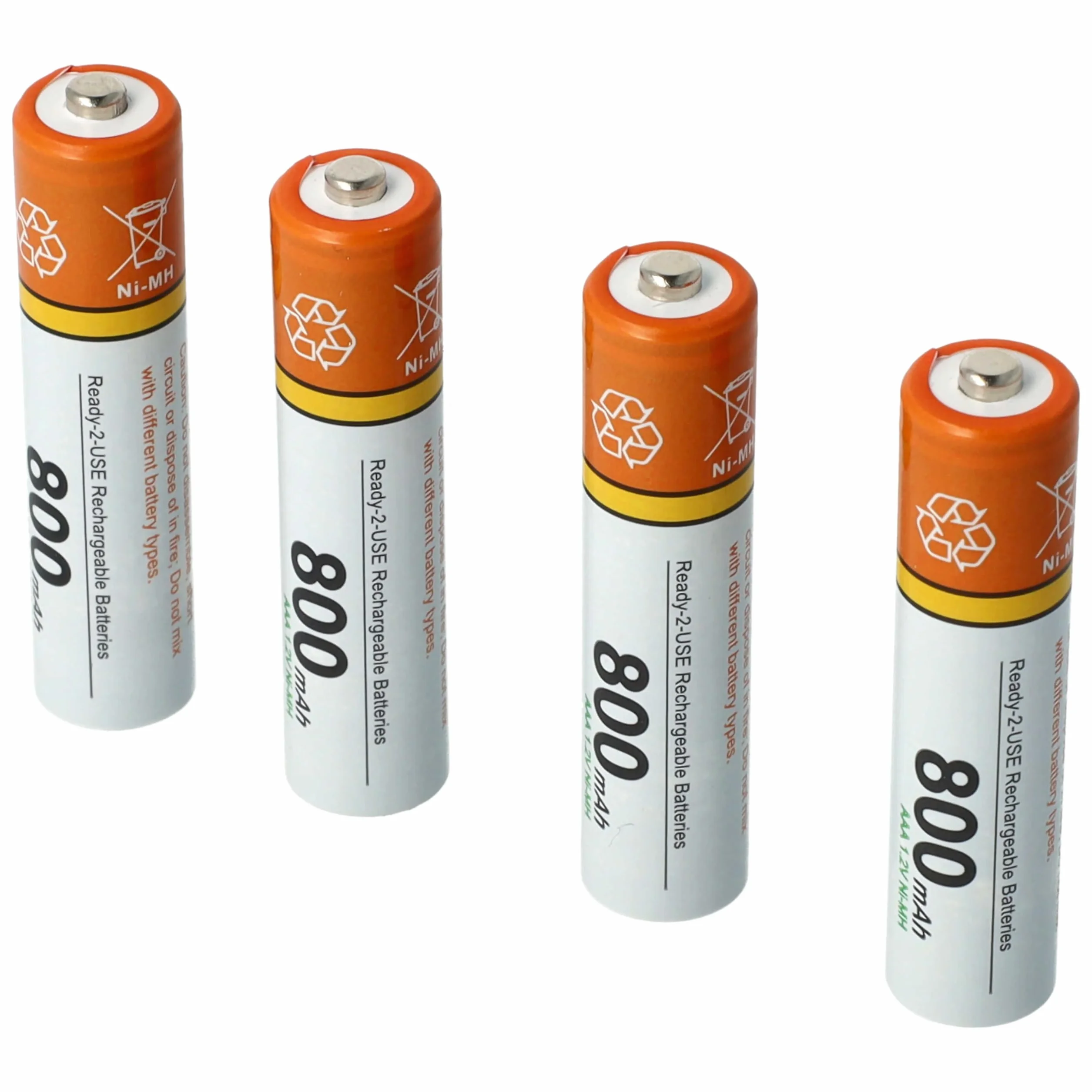 vhbw 4X Baterie AAA Micro kompatybilny z Yealink W52P bezprzewodowy telefon stacjonarny (800mAh, 1,2V, NiMH)