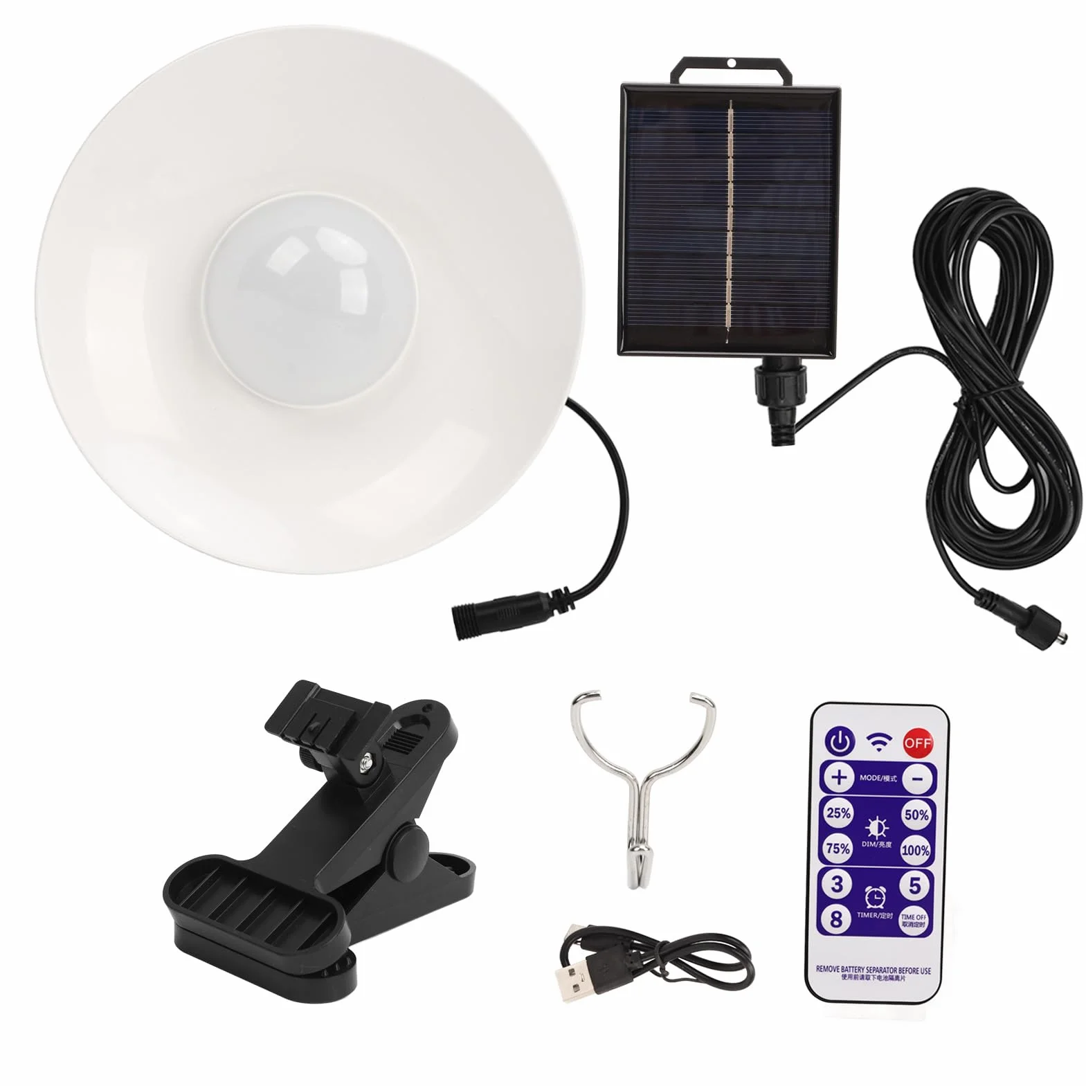 Outdoor Solar Umbrella Light Przenośne światło Słoneczne LED 3 Regulacja Temperatury Barwowej za pomocą Pilota Zdalnego Sterowania