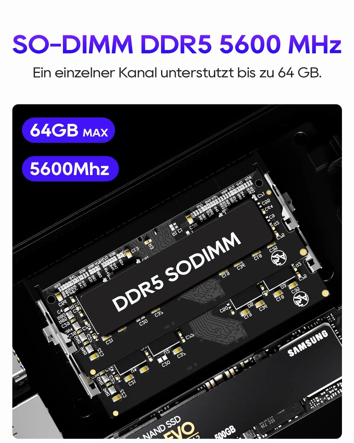 AOOSTAR GEM12+ Mini PC, Ryzen 7 PRO 8845HS mini komputer stacjonarny W11 Pro 32 GB DDR5 RAM 1TB M.2 2280 PCIE4.0 SSD, mini komputer gamingowy OCULINK/2*USB4(PD|8K@60Hz)/HD2.1/DP1.4/2 * 2,5G RJ45