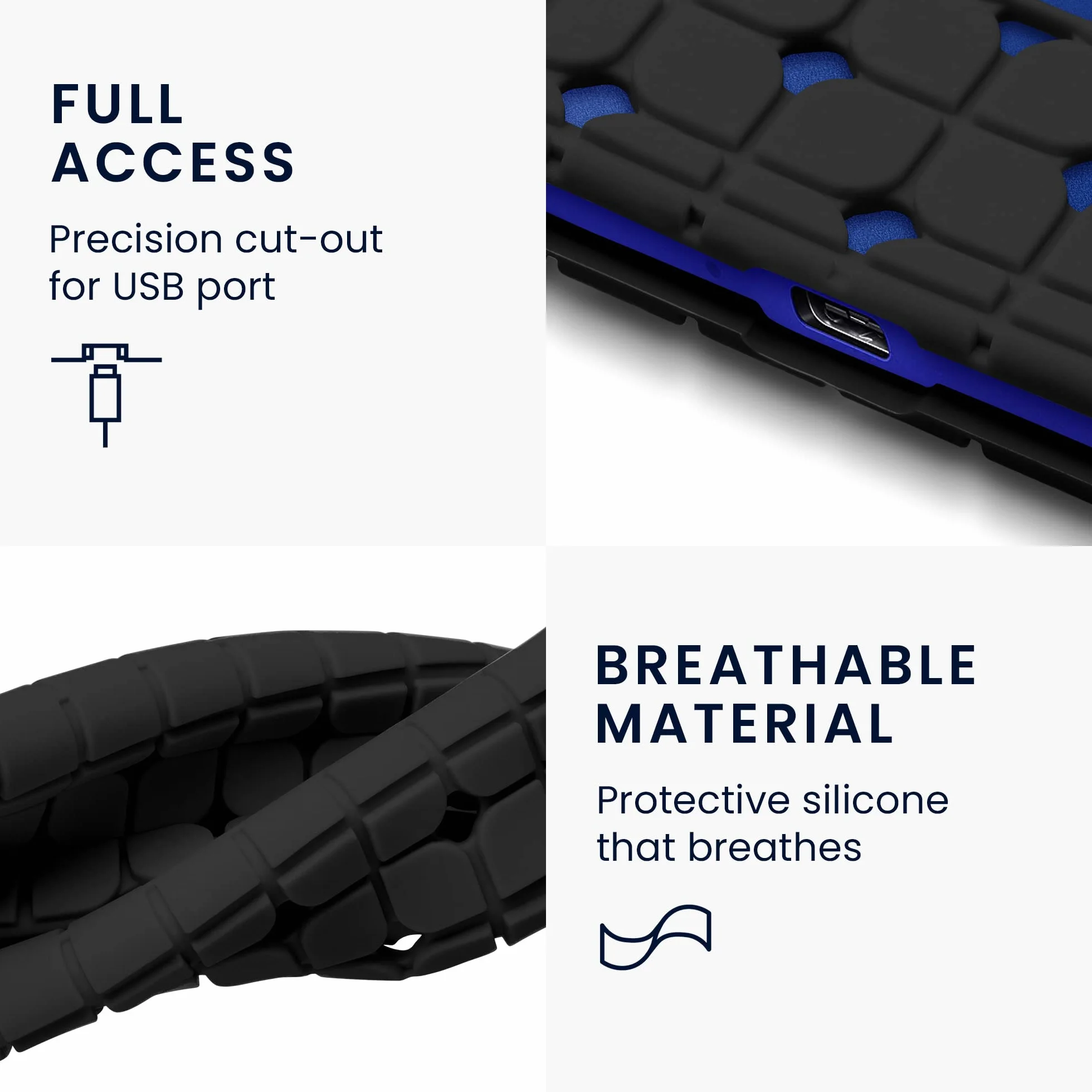 kwmobile Silikonowe etui kompatybilne z Samsung Portable SSD T7 Shield - etui ochronne na dysk SSD - czarne