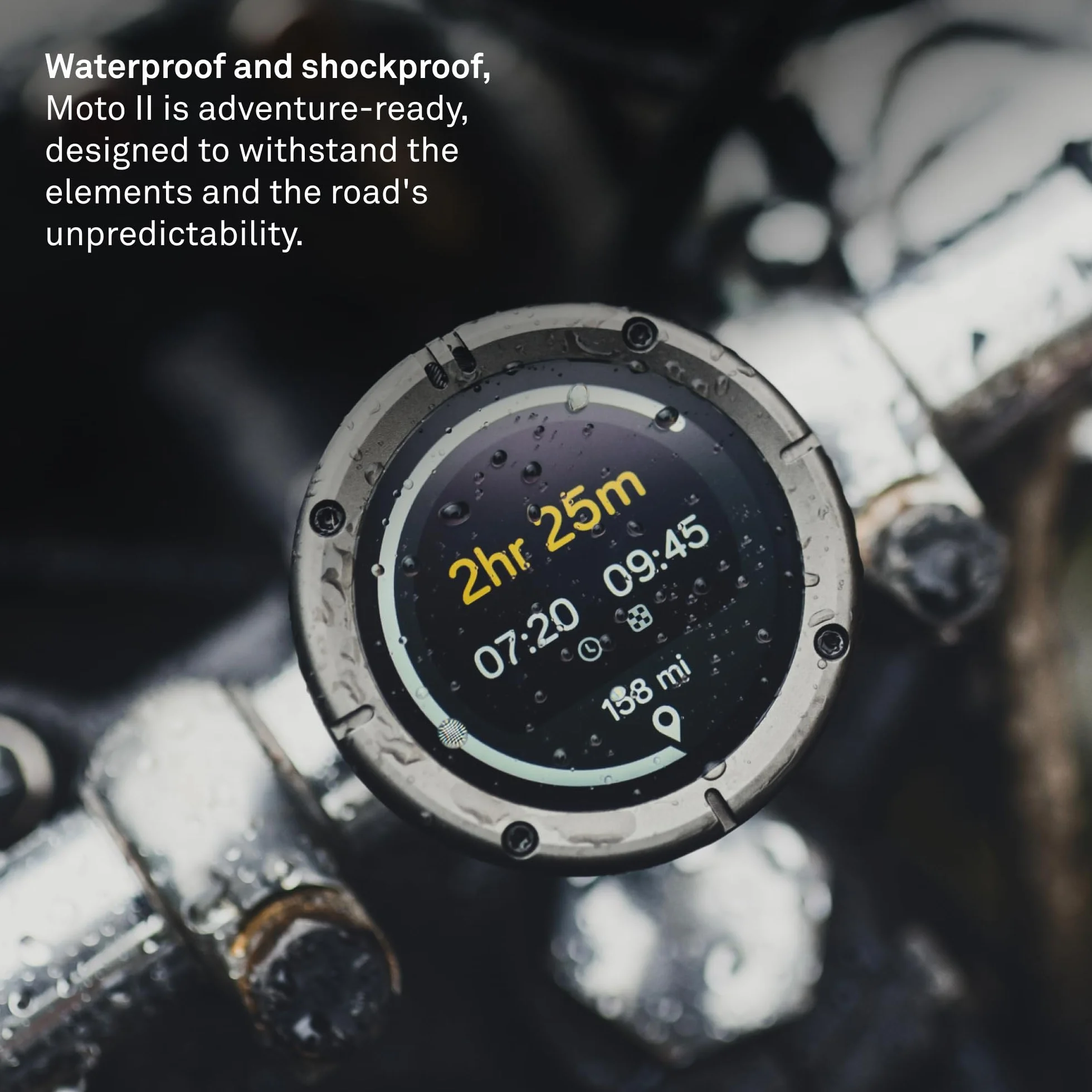 Beeline Moto II Motocyklowy tracker GPS nowej generacji, kompaktowa konstrukcja, wodoodporna konstrukcja, prosty wy?wietlacz i 14-godzinna bateria, przyjazna dla r?kawic, nawigacja satelitarna,