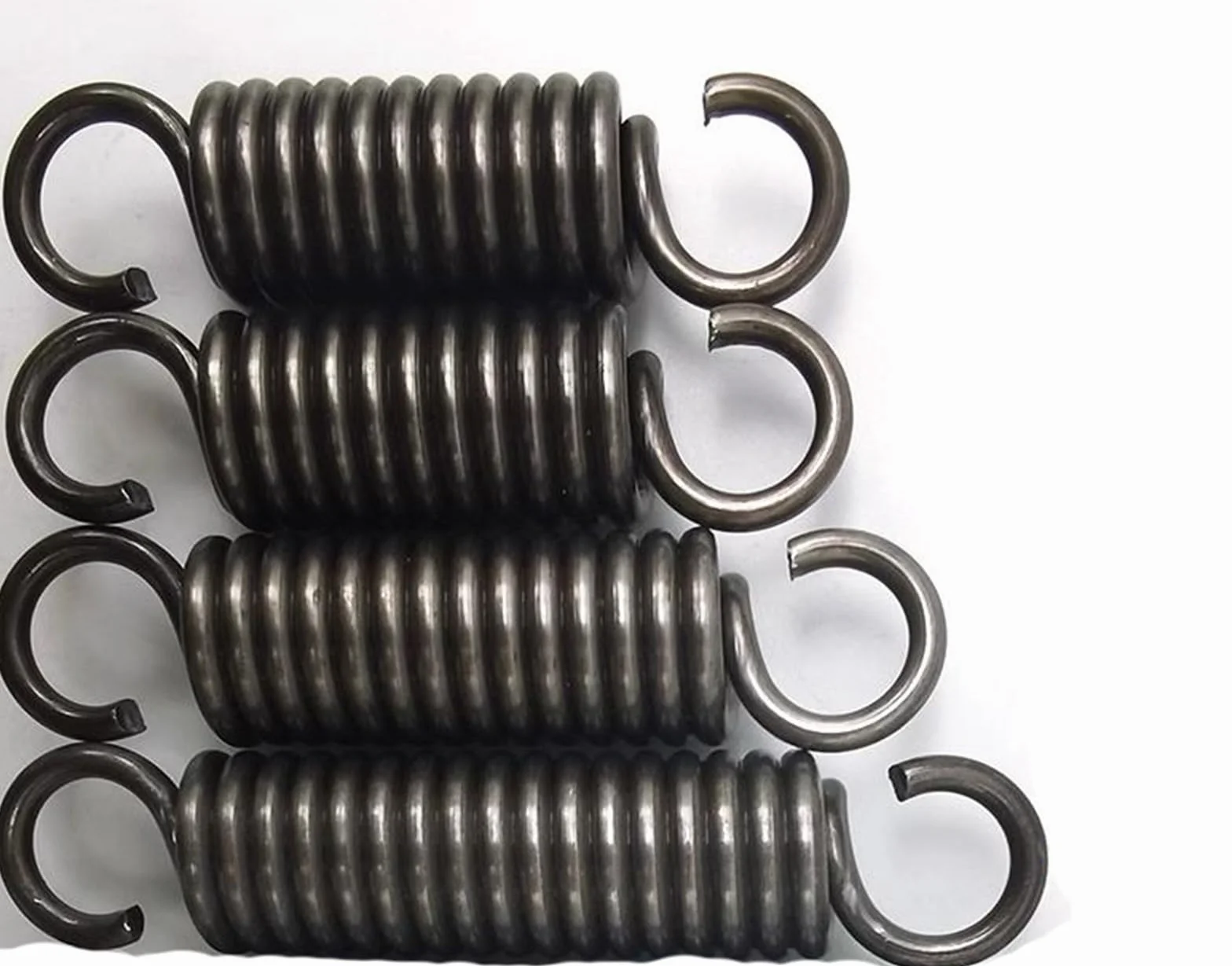 Podwójny hak sprężyny napinające 7 mm średnica drutu, 40 mm OD, długość swobodna 190 mm, stal sprężynowa przedłużona sprężyna, 1 sztuka