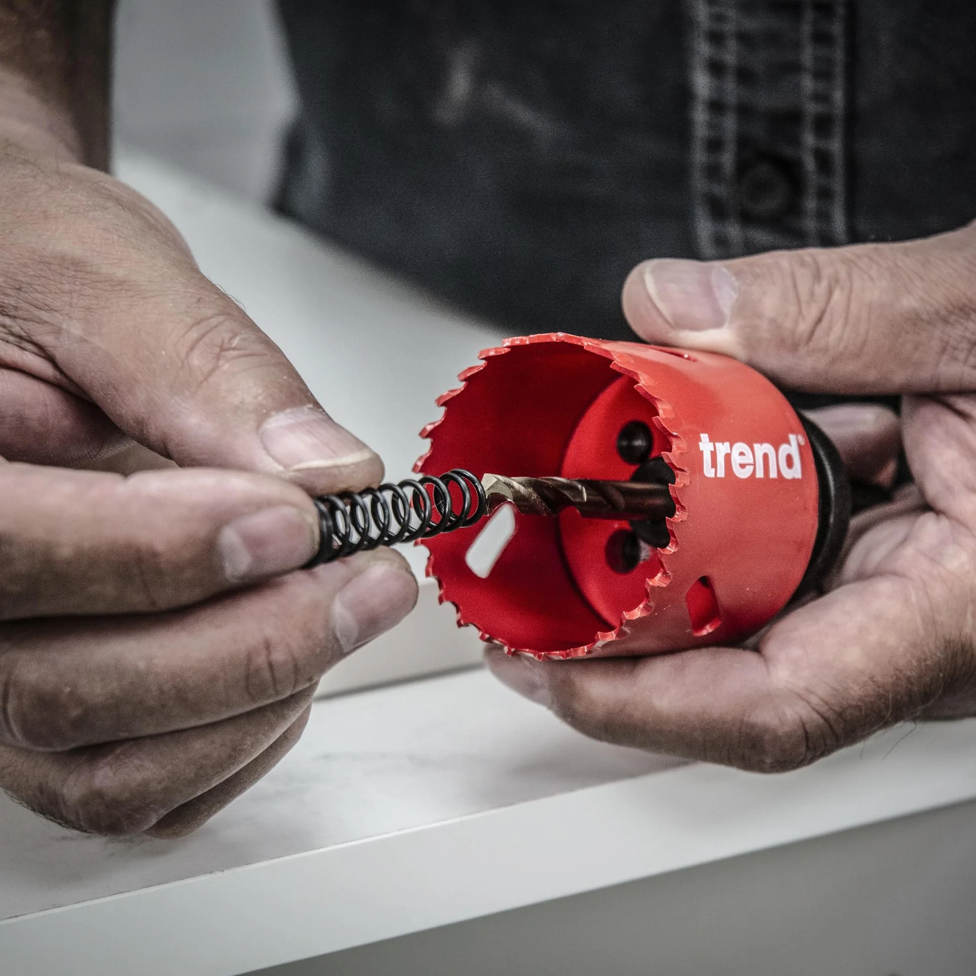 Trend Zestaw 7 otwornic hydraulicznych 19–57 mm, szybkie cięcie | 7 otwornic 19–57 mm do szybkich, precyzyjnych otworów w płytach GK, drewnie i plastiku HS/SET/7