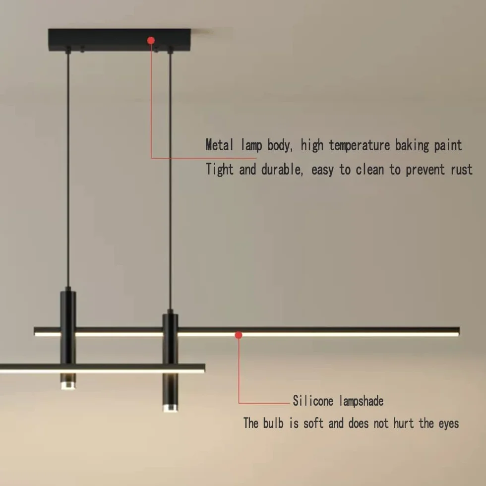 Nowoczesna lampa wisząca LED, aluminiowa, lampa wisząca, zdalne sterowanie, ściemniana, czarno-złota, z żyrandolem downlight, do salonu, sypialni, biura, jadalni, baru (czarna, dł. 90 cm)