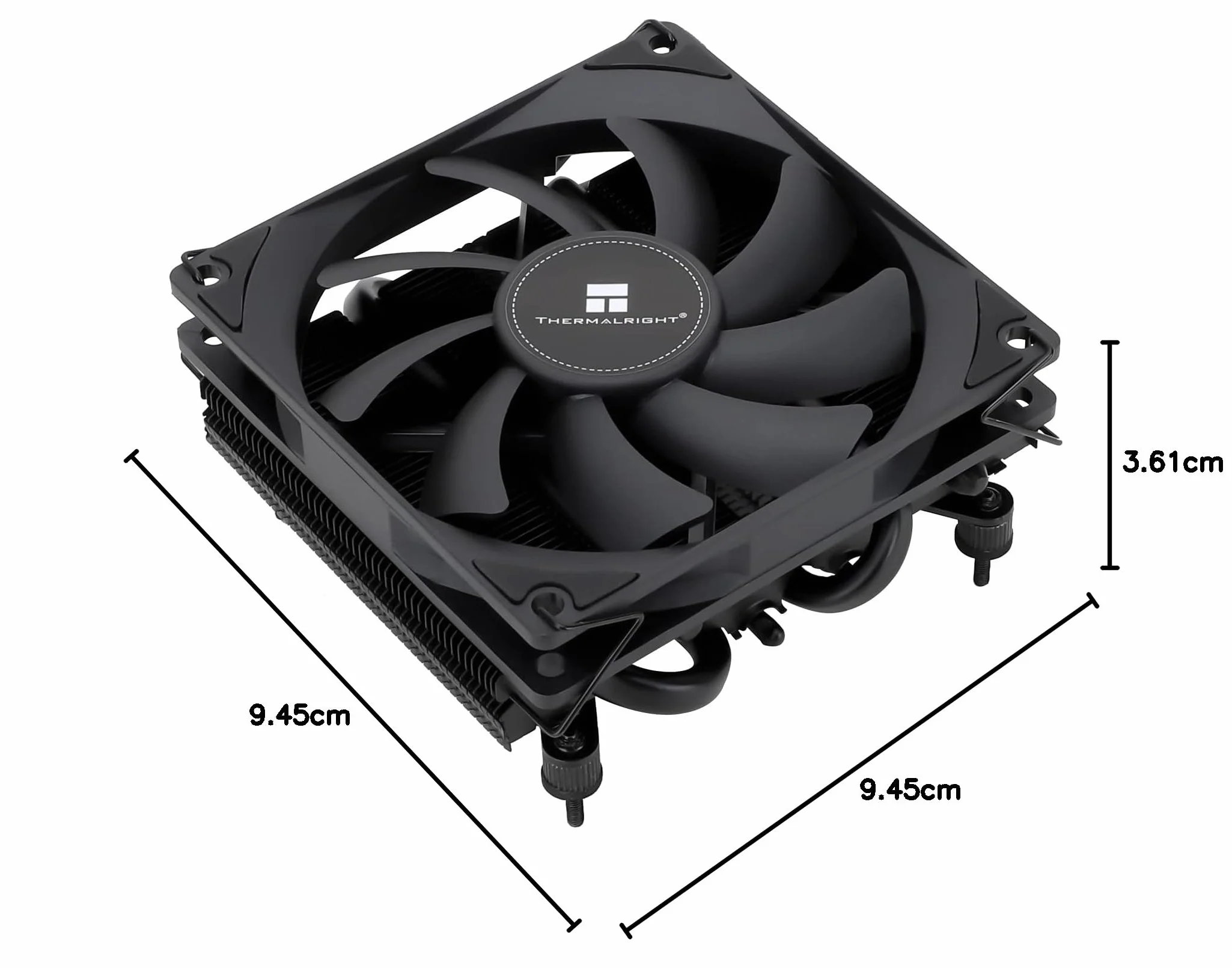Thermalright AXP-90 X36 Black Low Profile Chłodnica procesora z wentylatorami PWM 90 mm 4 pipy grzewcze 36 mm AMD AM4/Intel LGA 1700/1150/1151/1155/1156/1200