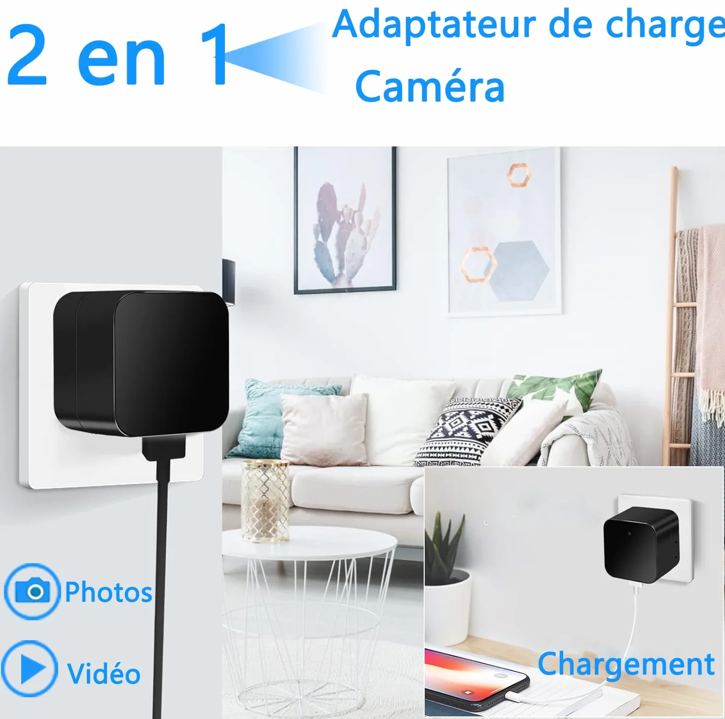 Mini ukryta kamera szpiegowska 5G/2,4G HD 1080P z wykrywaniem ruchu i przechowywaniem w chmurze