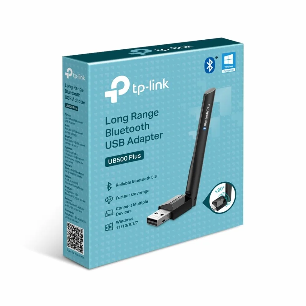 TP-Link UB500 Plus Adapter Bluetooth 5.3 USB z anteną zewnętrzną zasięg 20 m