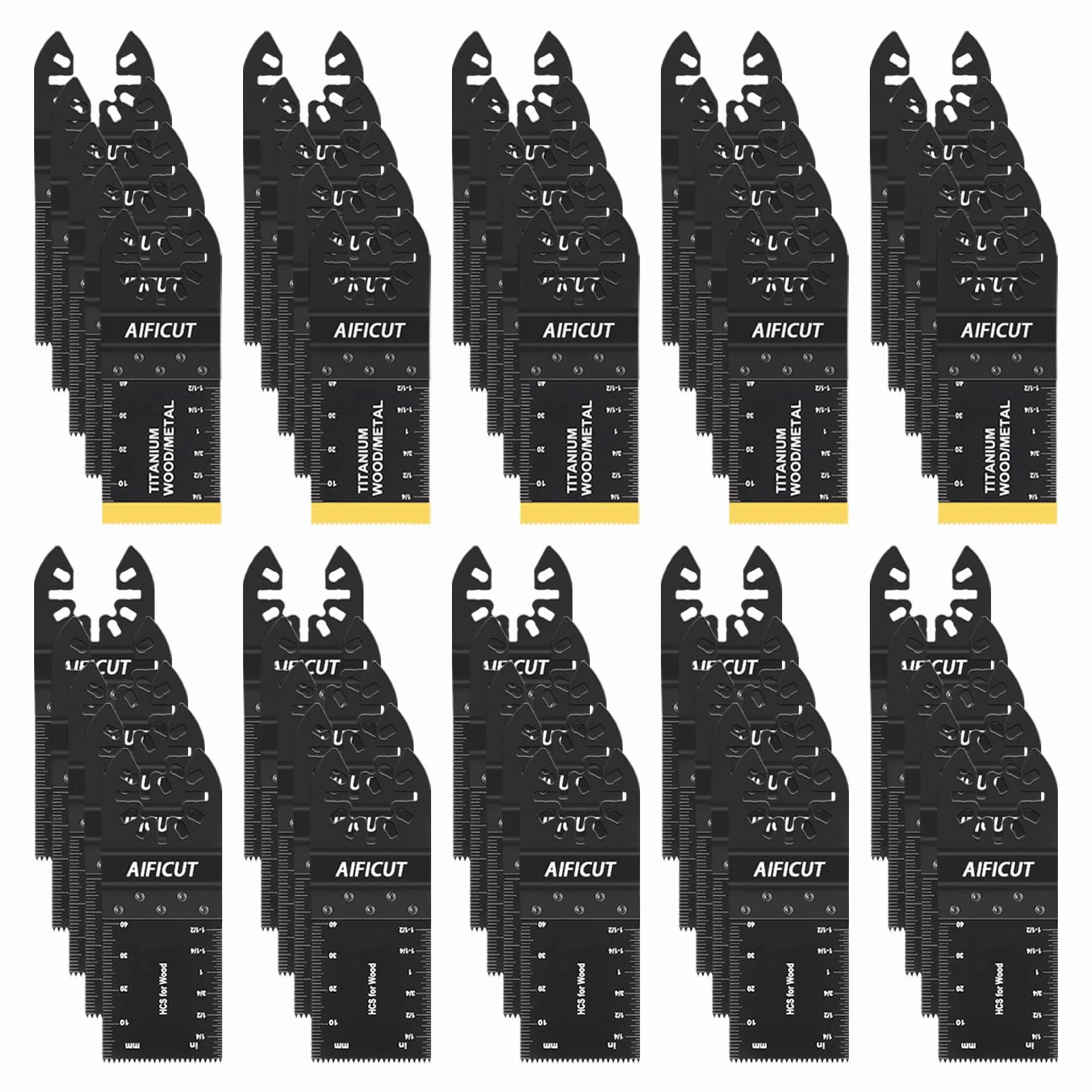 SOPITO 50 szt. Drewno Multitool Ostrza piły oscylacyjne Quick Release Fit Dewalt Tools Bosch Porter Cable Black & Decker Rockwell Ryobi Milwaukee Chicago Craftsman Makita