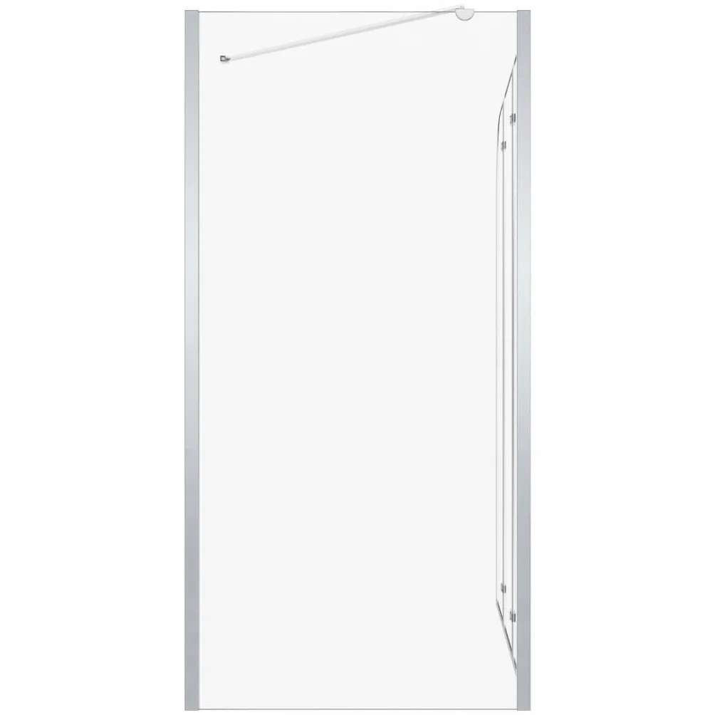 Kabina prysznicowa z hartowanego szkła 3 mm z profilami aluminiowymi przezroczysta 120 x 69 x 130 cm składana konstrukcja do ochrony przed pryskaniem w łazience