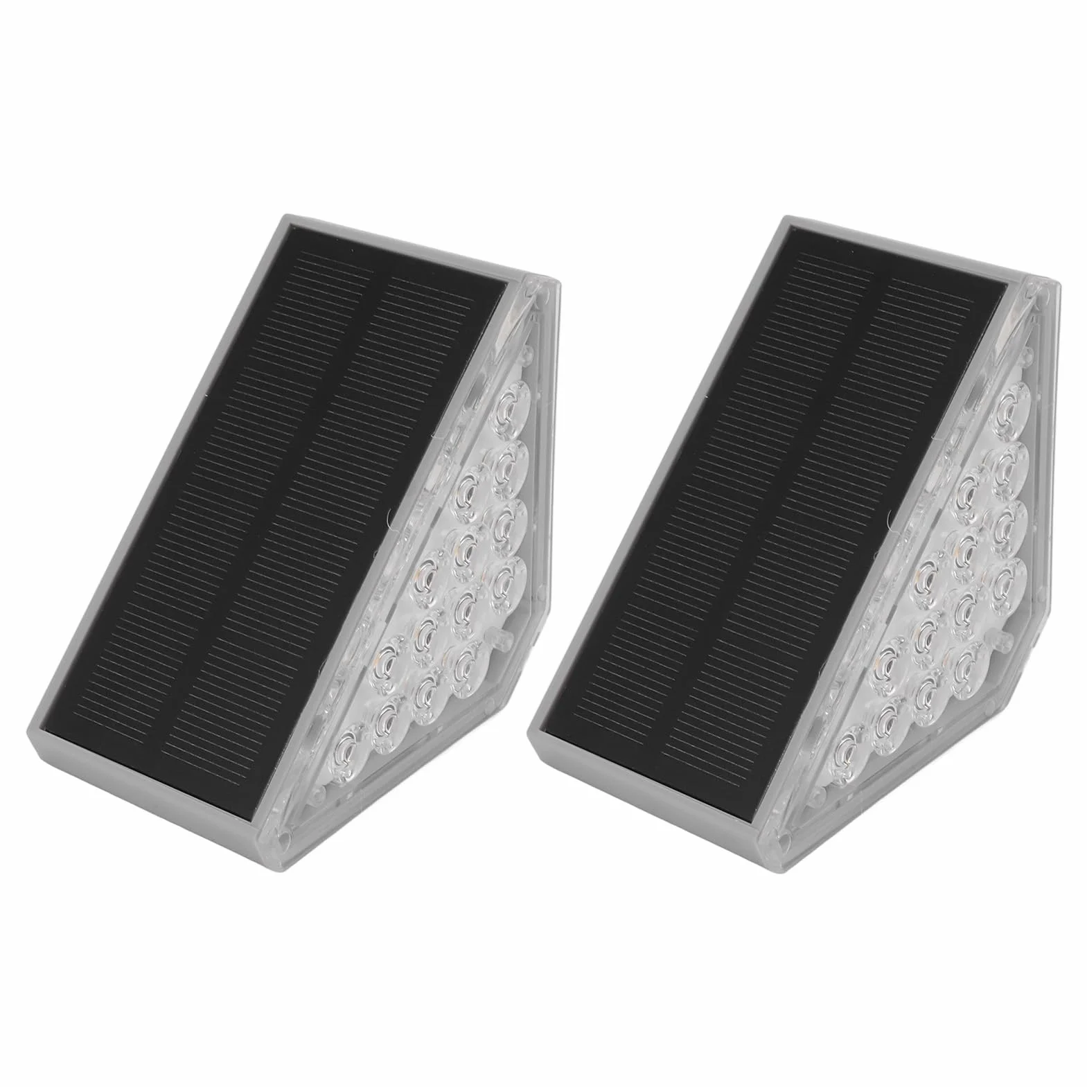 2 Zestawy Solarne Oświetlenie Schodka Dekoracyjne Oświetlenie Ogrodu Wodoodporne Oświetlenie Stóp do Altanki Ogrodowej na Zewnątrz, Oświetlenie Dekoracyjne do Altanki