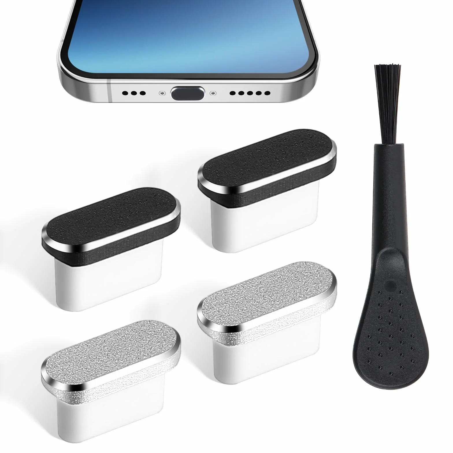 Metalowa wtyczka przeciwpyłowa USB-C typ C, 4 szt., ochrona przed kurzem