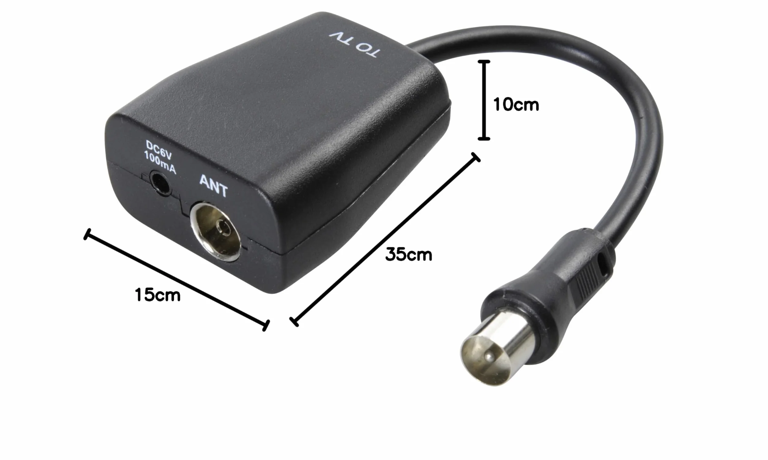 Vivanco antena DVB-T DVB-T2 DAB telewizor radio srebrna czarna