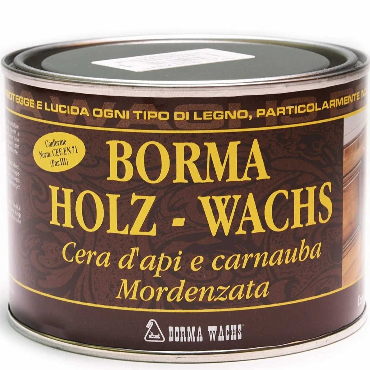 500 ml wosku do drewna, certyfikat EN-71/3 (52 – ciemny dąb)