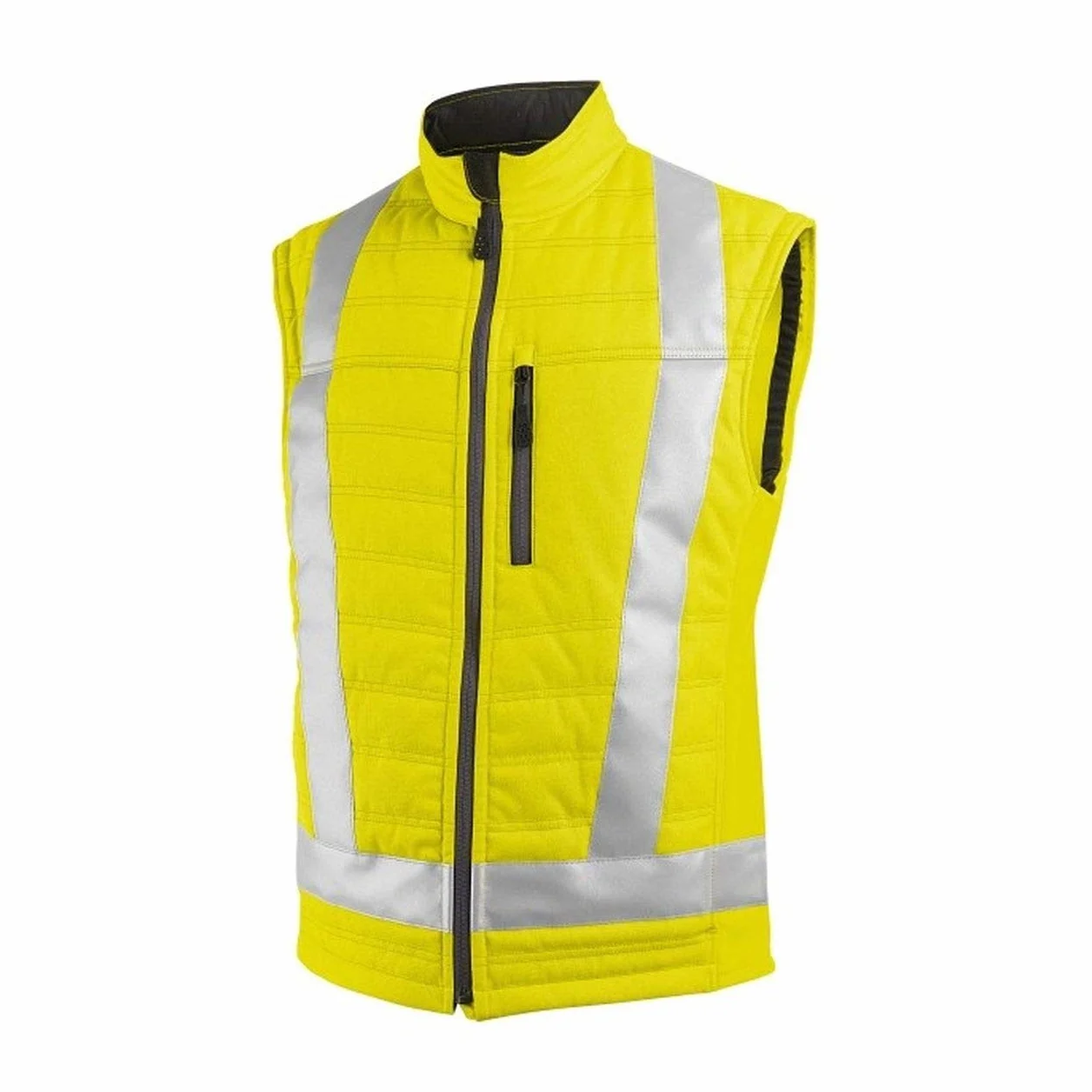 BP Kamizelka termiczna 2113-845-86-S, smukła sylwetka, wyściełana pikowaną podszewką termiczną, 270 g/m², kolor żółty ostrzegawczy, S