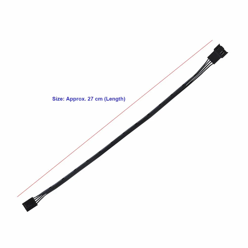 Przedłużacze PWM 4PIN 4-pin do wentylatorów PC, gniazdo-wtyczka 4-pin i 3-pin, 5 sztuk
