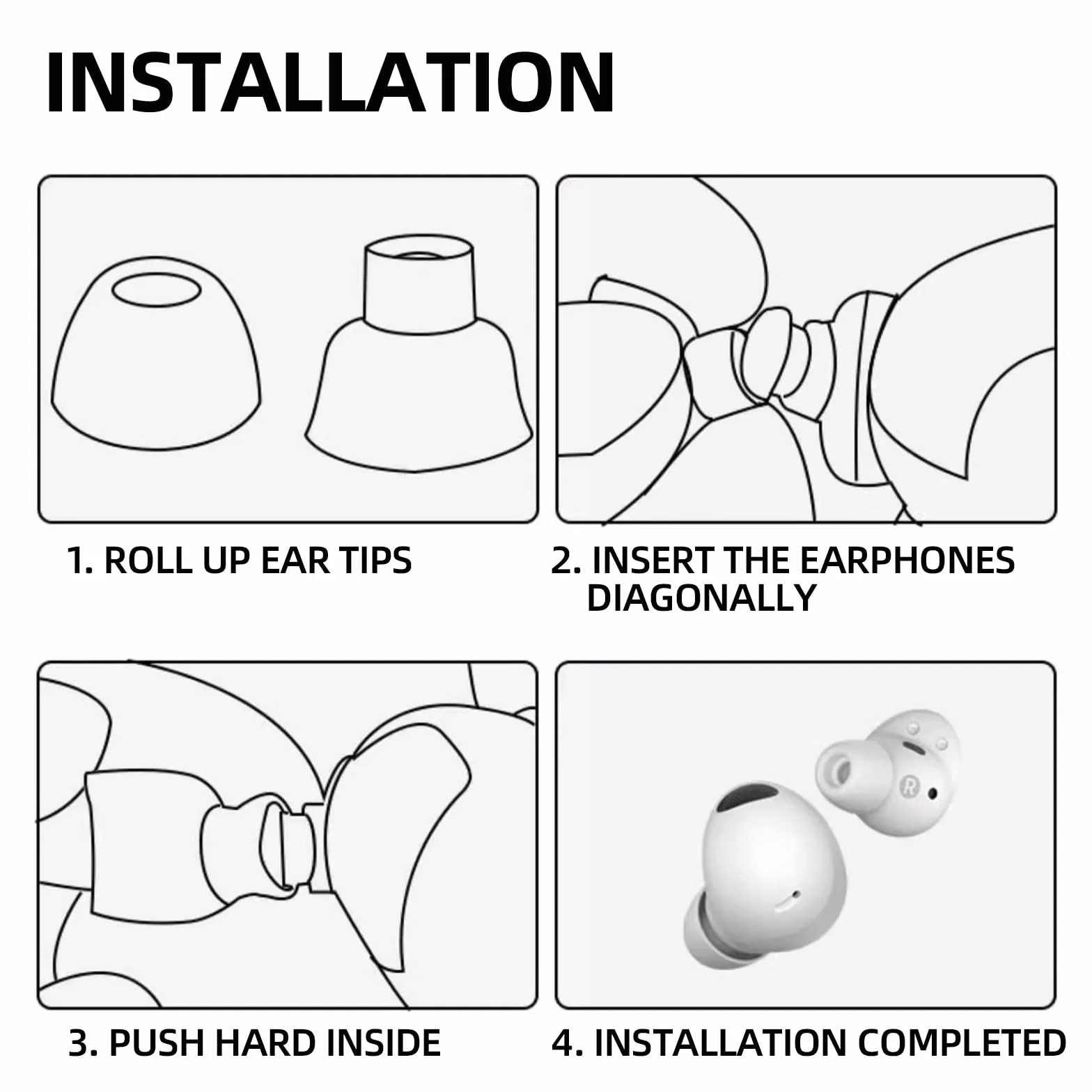Samsung Galaxy Buds Pro silikonowe zatyczki do uszu 3 pary SM-R190