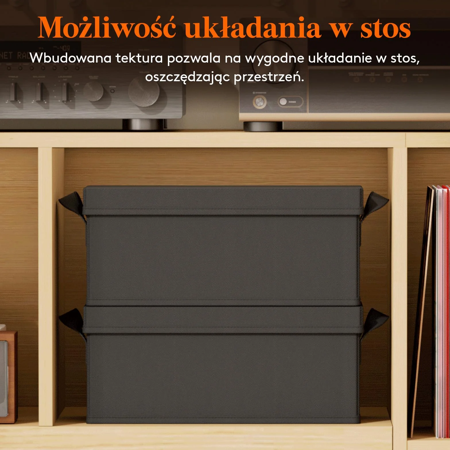 Lifewit Pudełko do przechowywania płyt 4 sztuki 120 płyt czarny