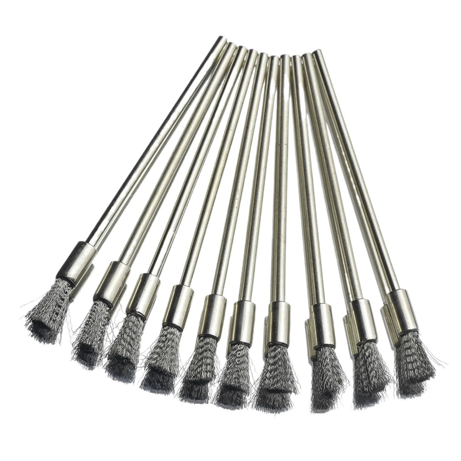 Stainless steel brush, wire brush， 10/30/50 szt. Długopis Drut 100mm 3.0 Okrągły Długi Trzonek Stalowy Czyszczący Koniec Narzędzie Obrotowe Stal Nierdzewna Mosiężna Szczotka(50PCS)