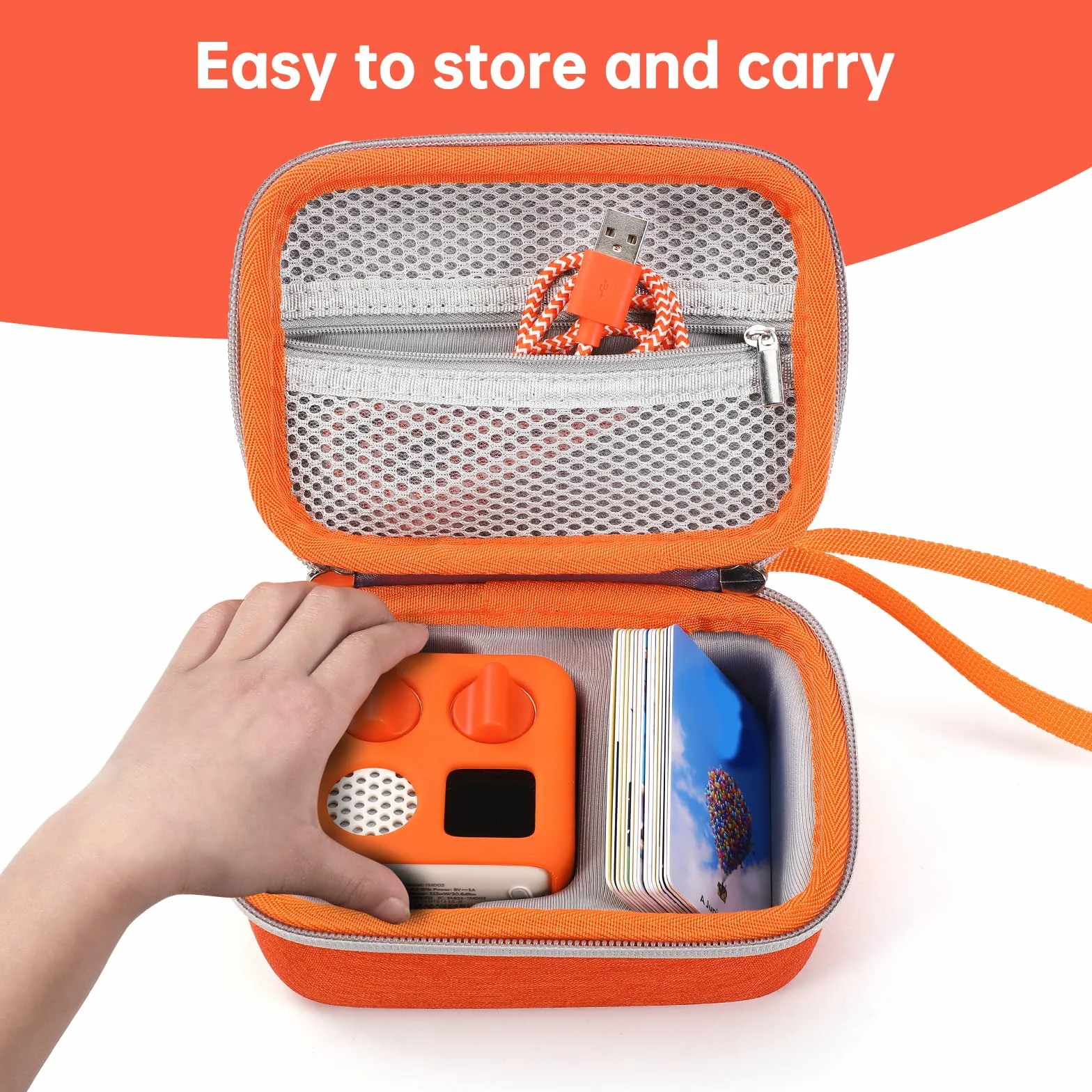 Etui podróżne Yoto Mini 2024 Edition EVA twarda torba pomarańczowy 6.3 x 4.7 x 3